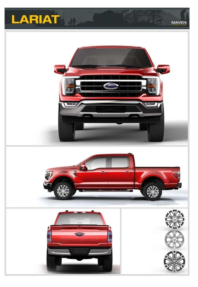 Ford F-150 Factory Wheels Comparison - 2021 F-150 (XL, STX, XLT, Lariat, King Ranch, Platinum, Limited) 2021-F150-Lariat-Wheels