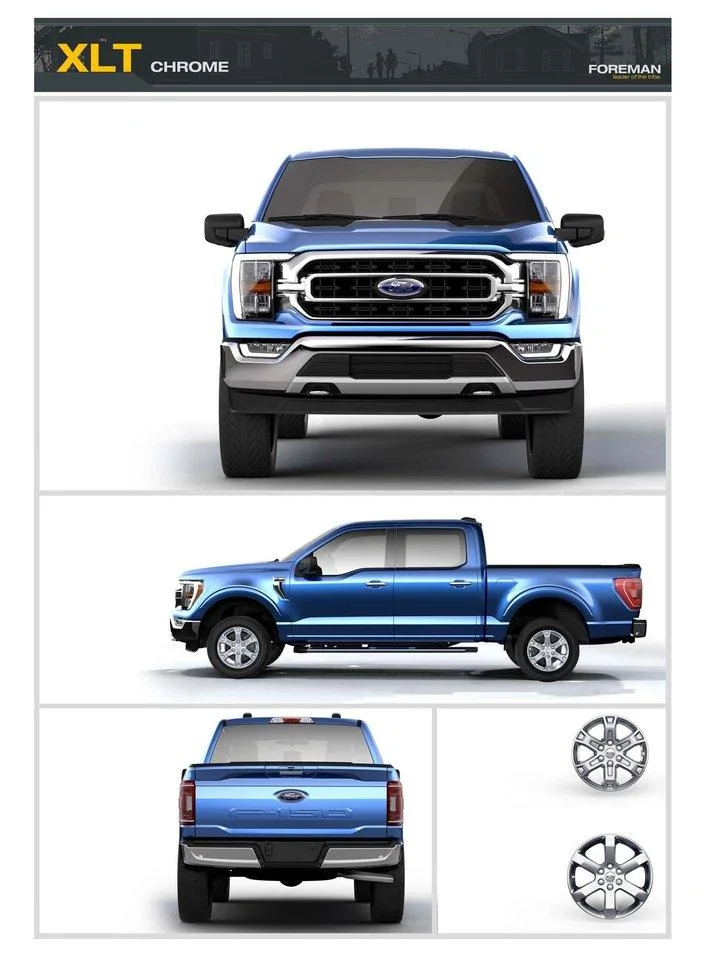 Ford F-150 Factory Wheels Comparison - 2021 F-150 (XL, STX, XLT, Lariat, King Ranch, Platinum, Limited) 2021-F150-XLT-Chrome-Wheels