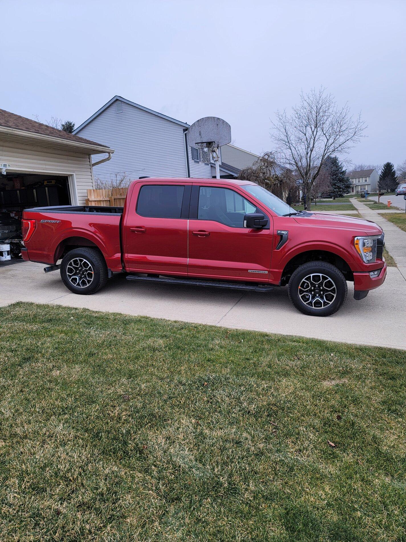 Ford F-150 2.25" leveling kit installed on my 2021 F-150 XLT PowerBoost 20210112_094106