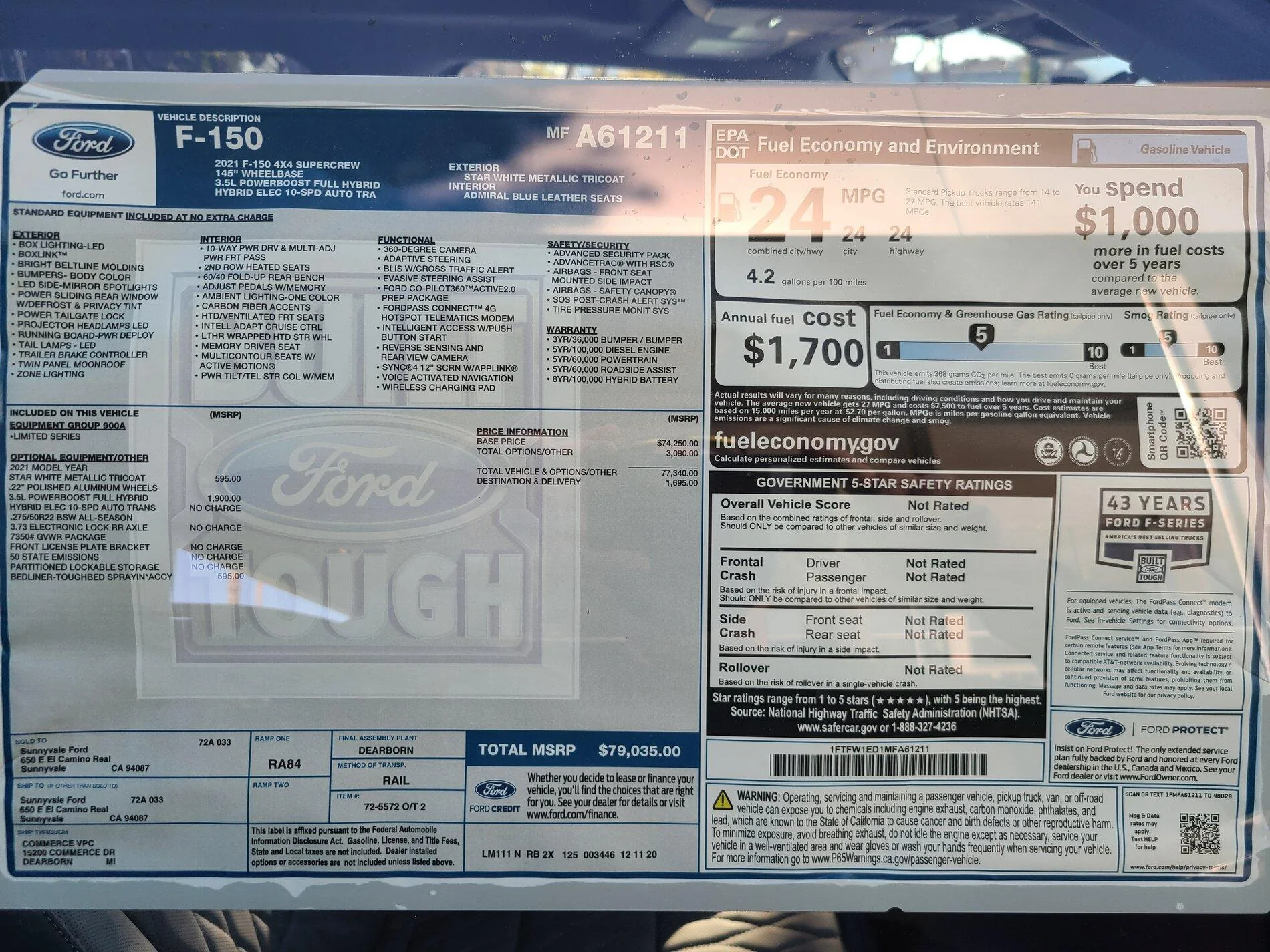 Ford F-150 Yet another Powerboost initial review (test drive) 20210117_094821