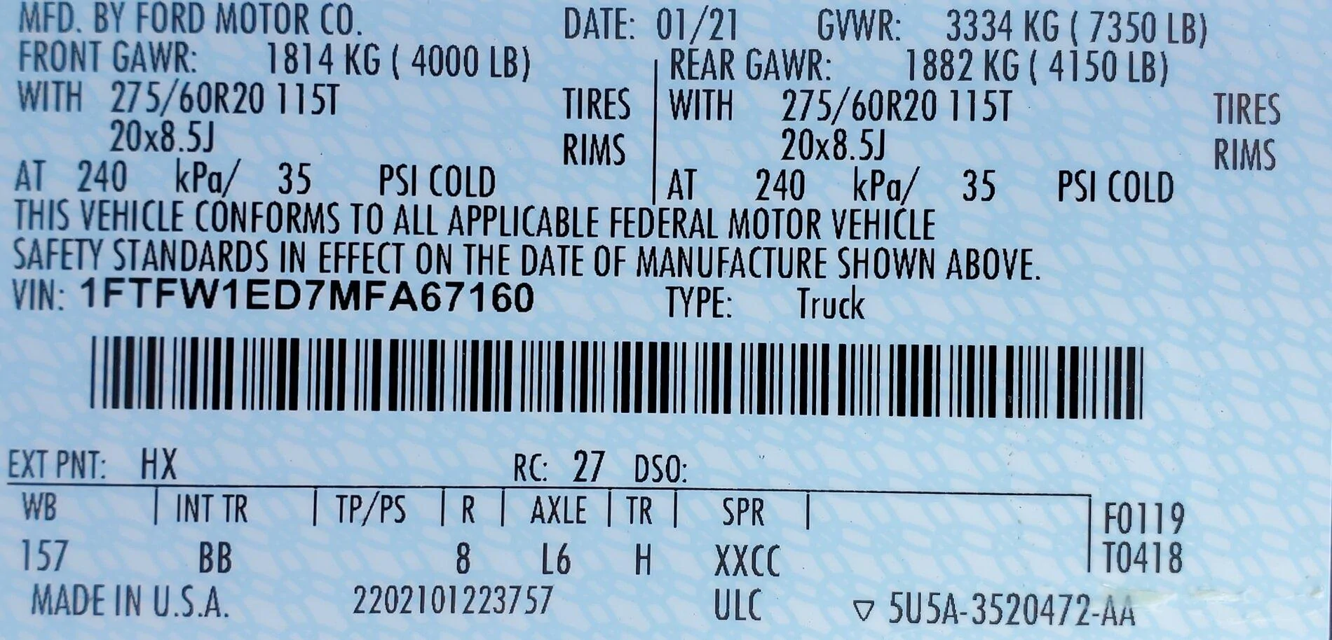 Ford F-150 Finally arrived! 20210209_154518