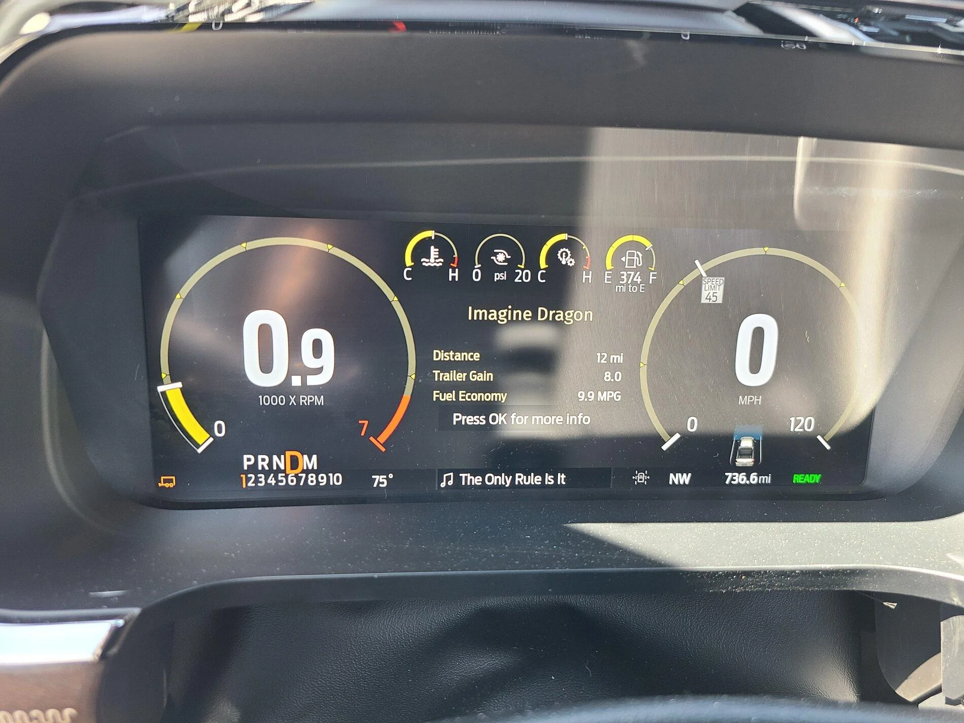 Ford F-150 Powerboost 7.2kW Towing Travel Trailer - First hookup and test results 20210327_134450