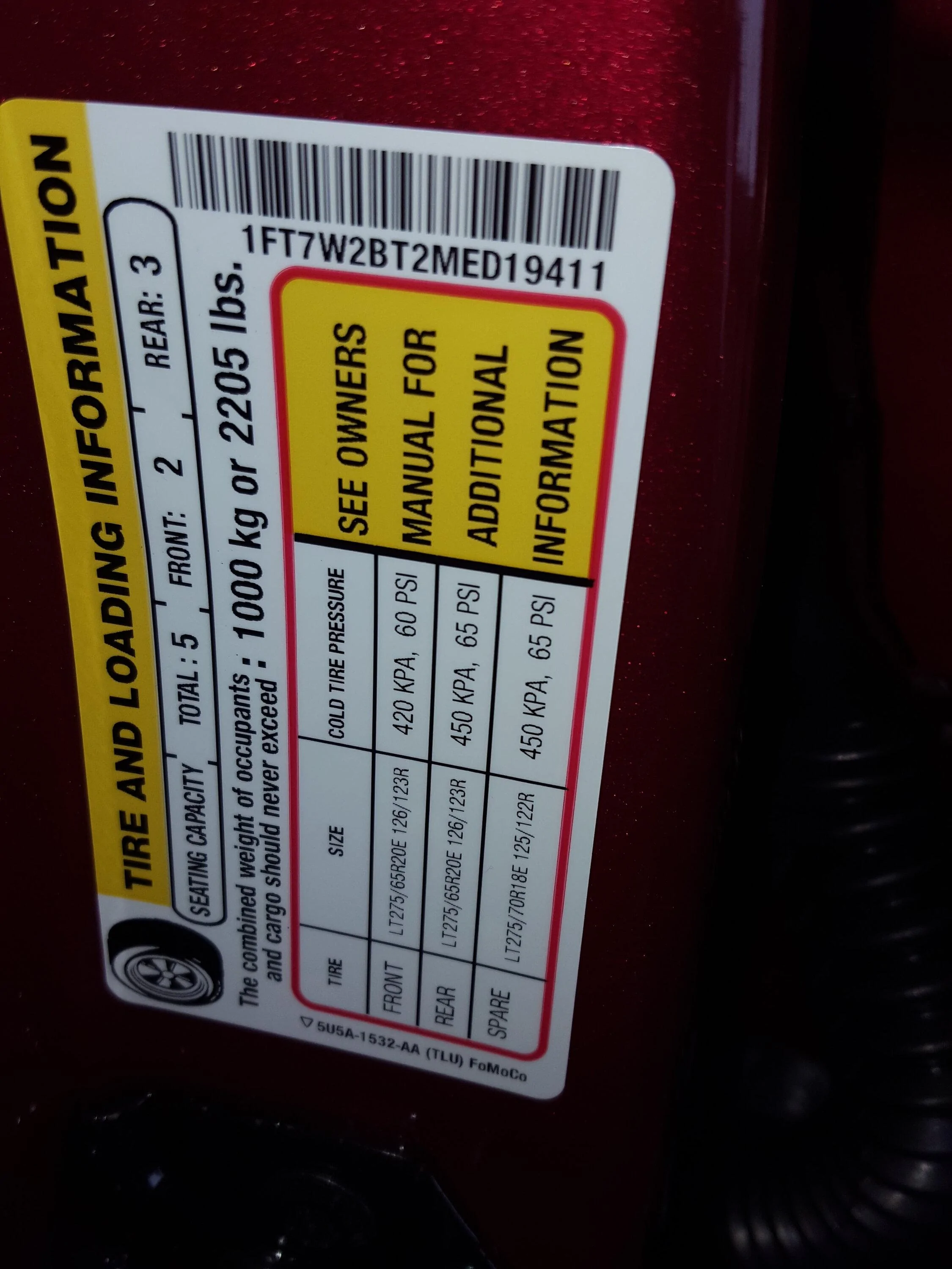 Ford F-150 Who has the “lowest” payload? 20210404_122437