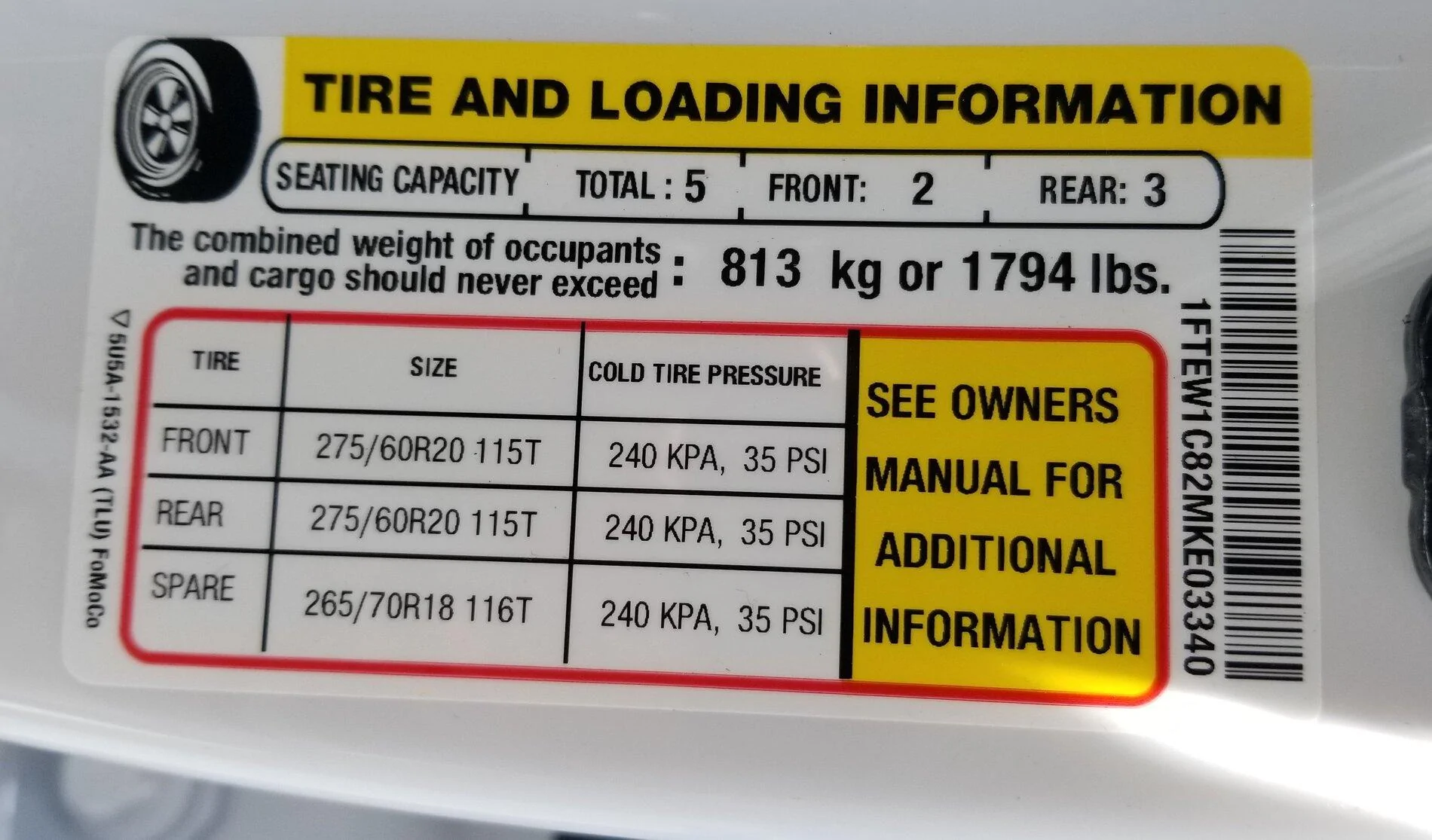 Ford F-150 King Ranch / Platinum / Limited Payload Sticker thread 20210509_142403