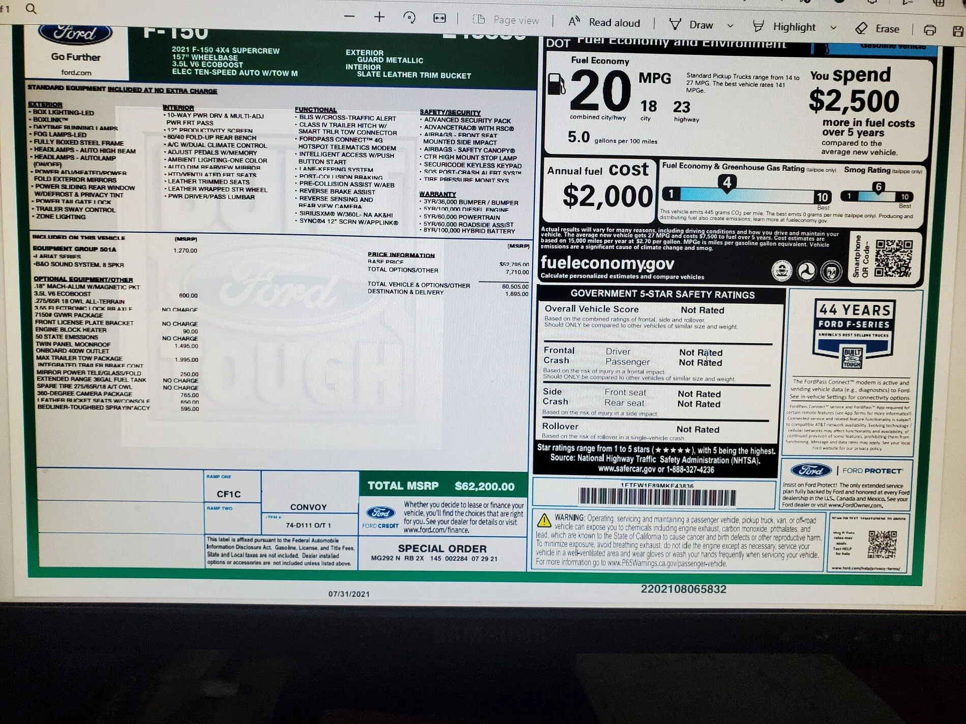 Ford F-150 8/9 Build Week 20210731_101413