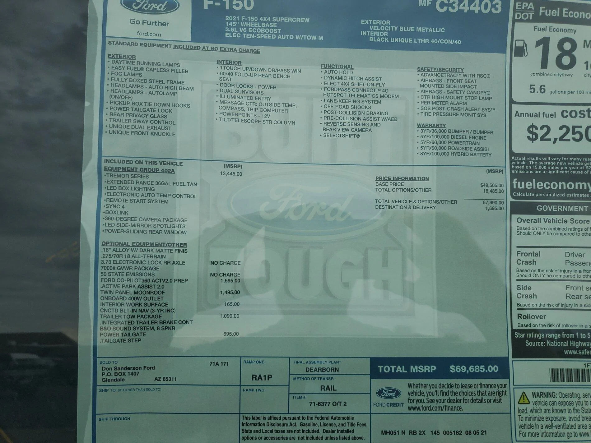 Ford F-150 2021 F-150 Tremor Scheduled 20210831_144117