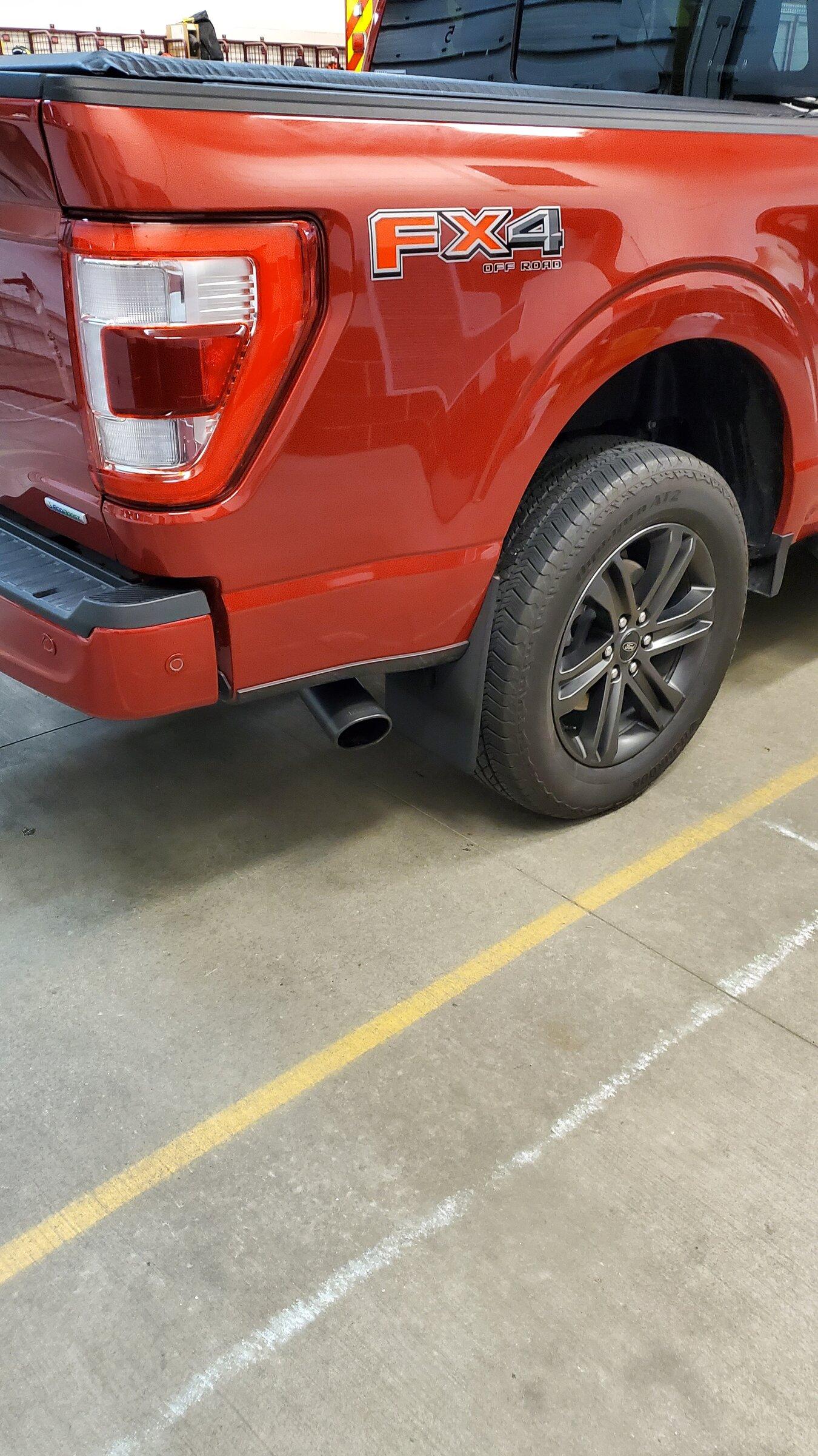 Ford F-150 Adding Mud Guards front and rear: Which are best? Looking at Weathertech vs. Husky for "No Drill" application 20211107_174911