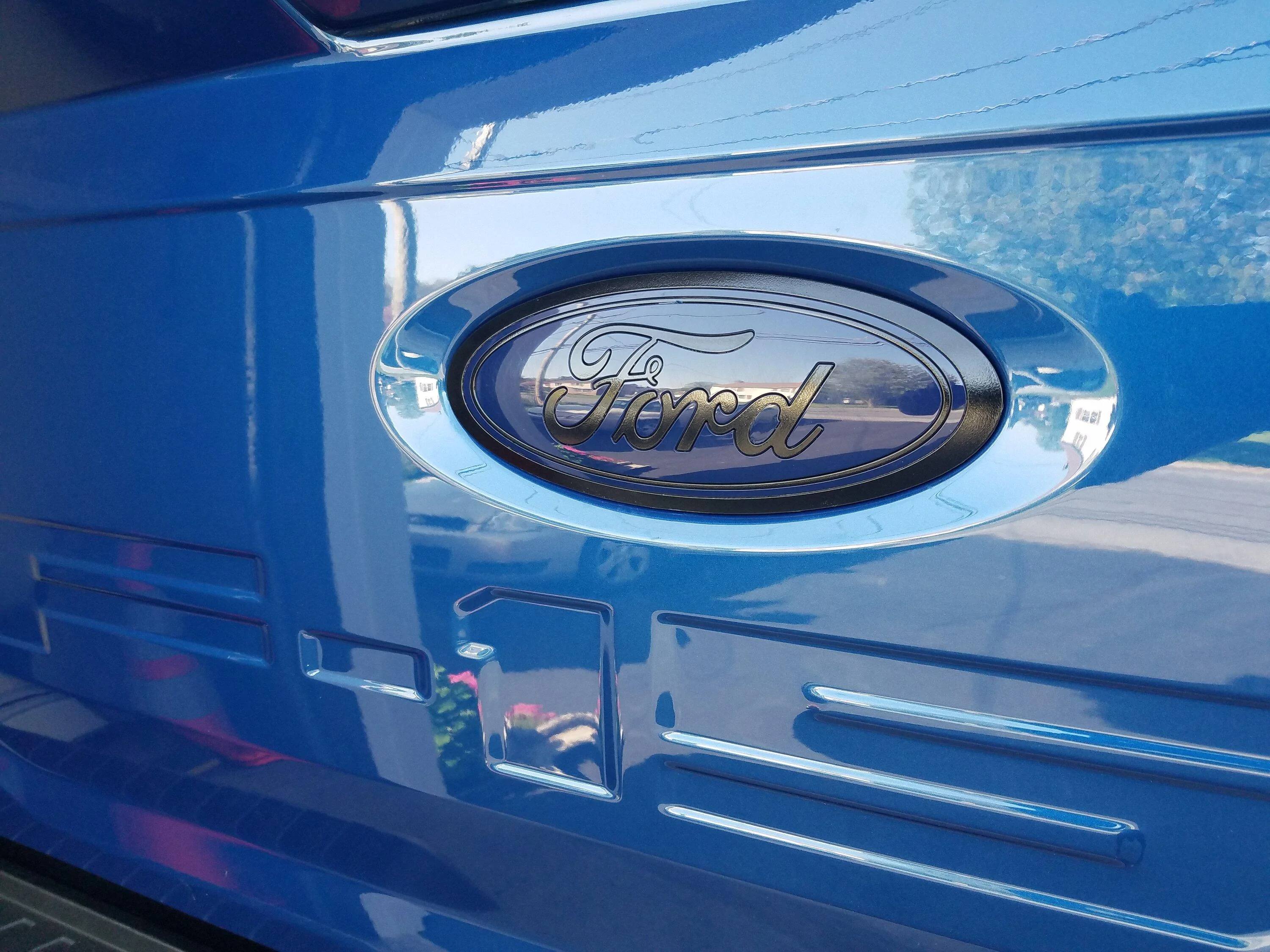 Ford F-150 Covering only the outer chrome ring on Ford emblems? 20220429_155544