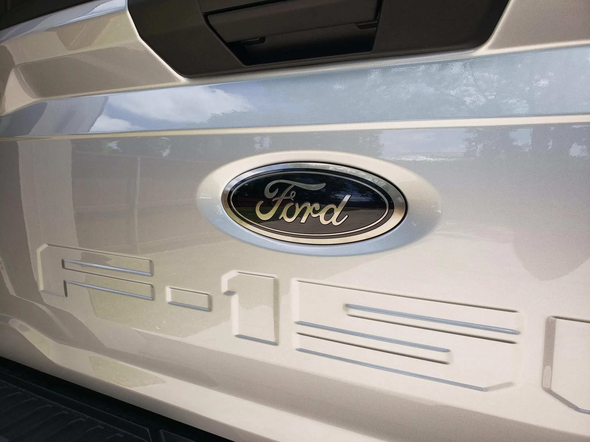Ford F-150 Black emblem - smoked matte / dull chrome 20220604_124356_resized