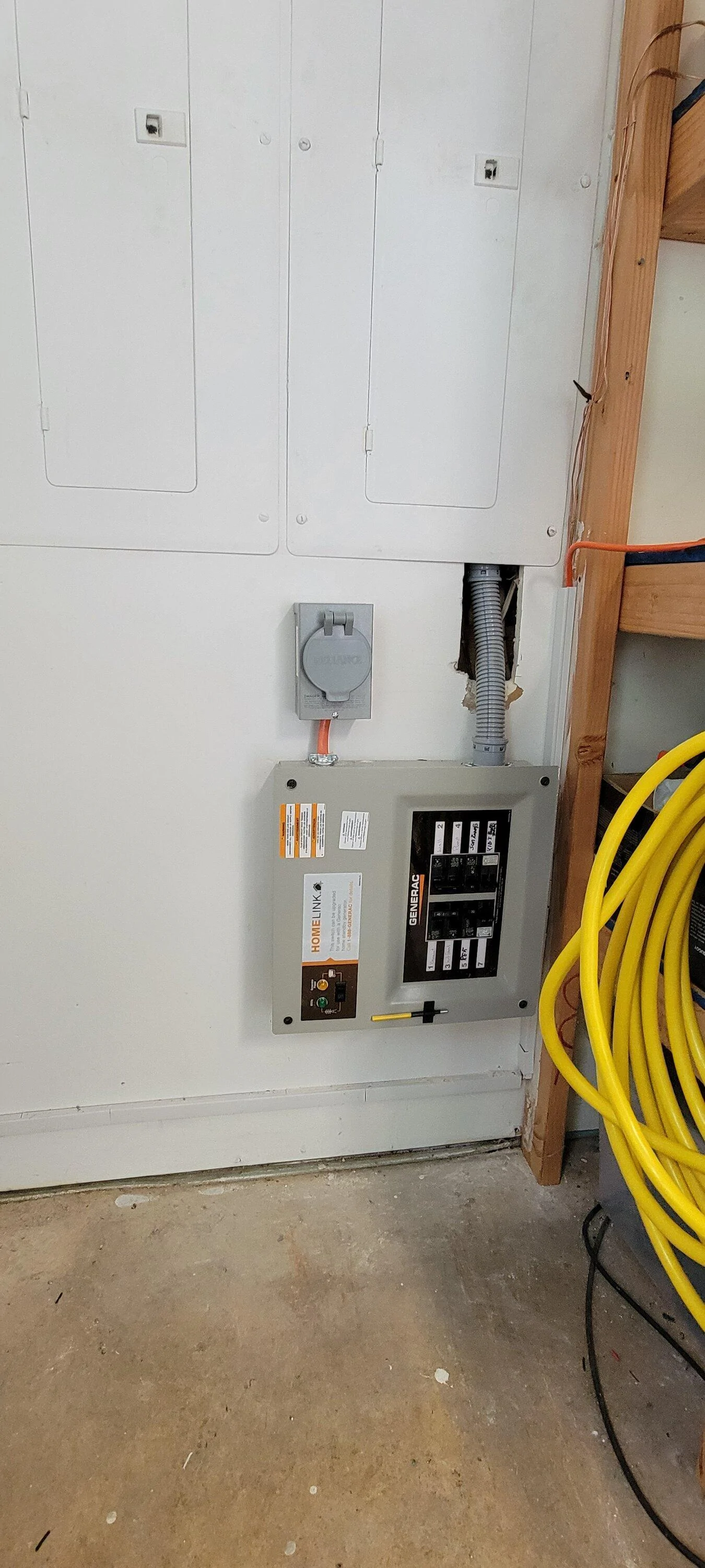 Ford F-150 Installed Transfer Switch in House 20220620_120457