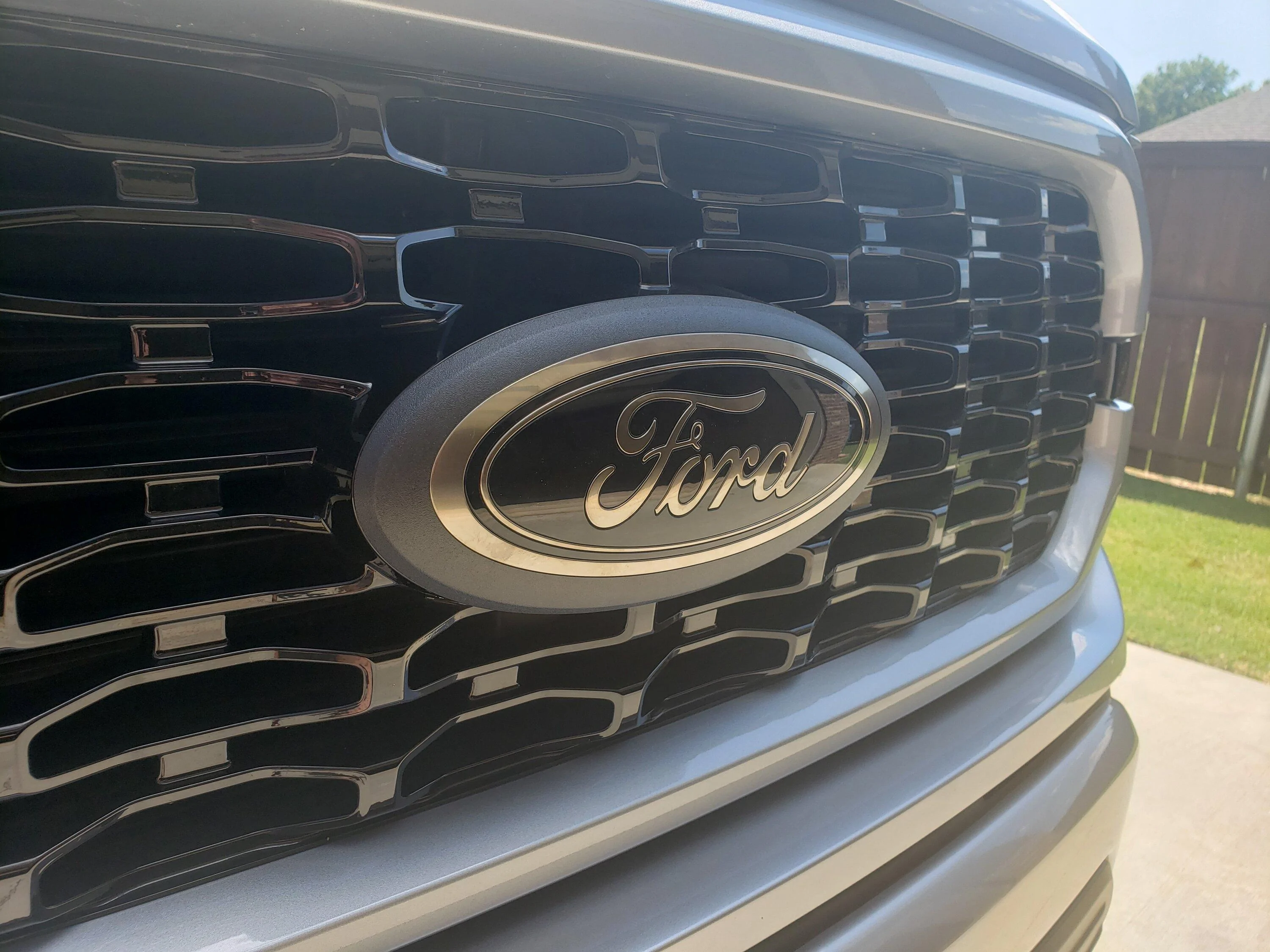 Ford F-150 Covering only the outer chrome ring on Ford emblems? 20220701_153803