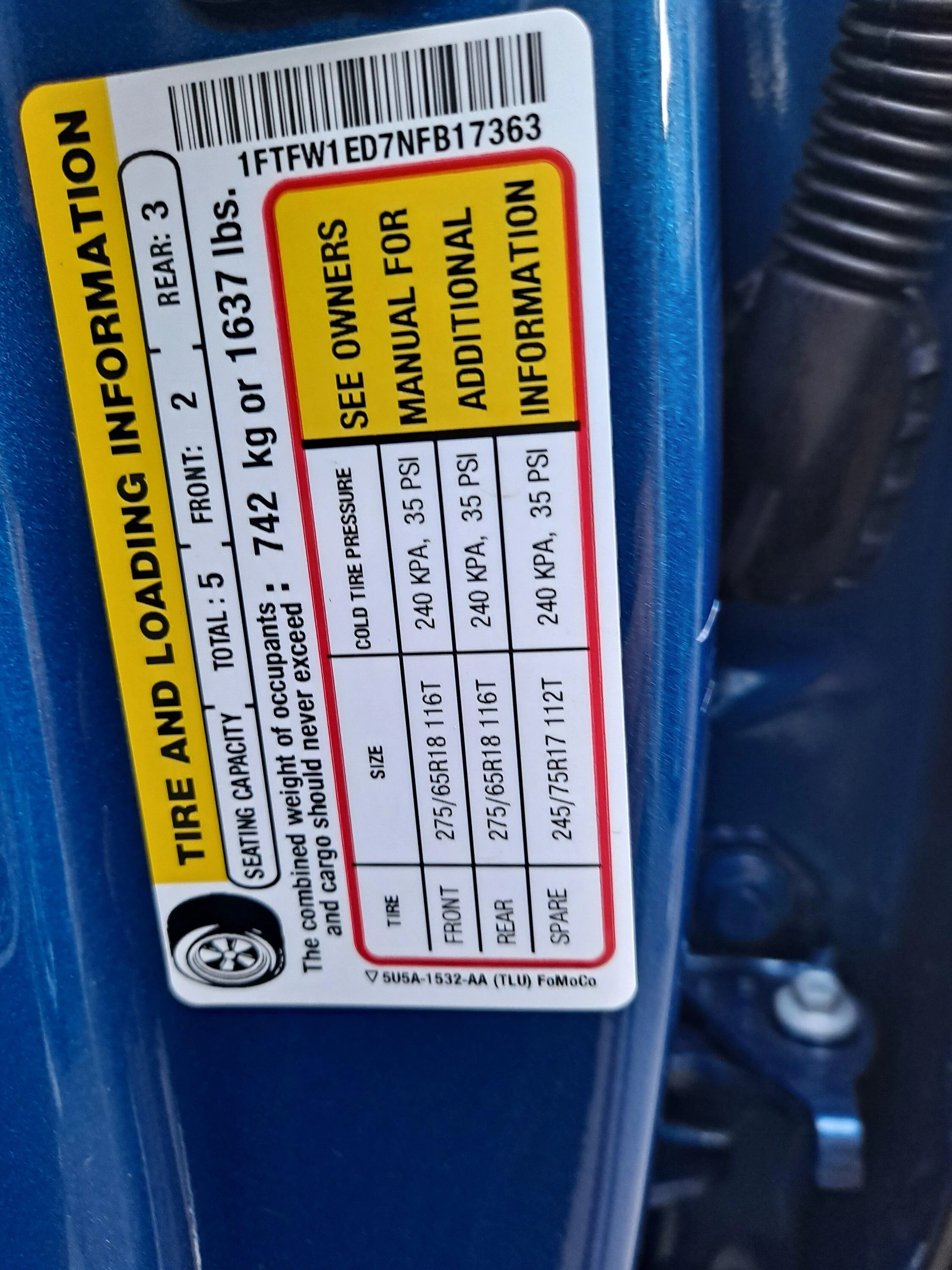 Ford F-150 New Order POwerboost expected payload 20220710_201956