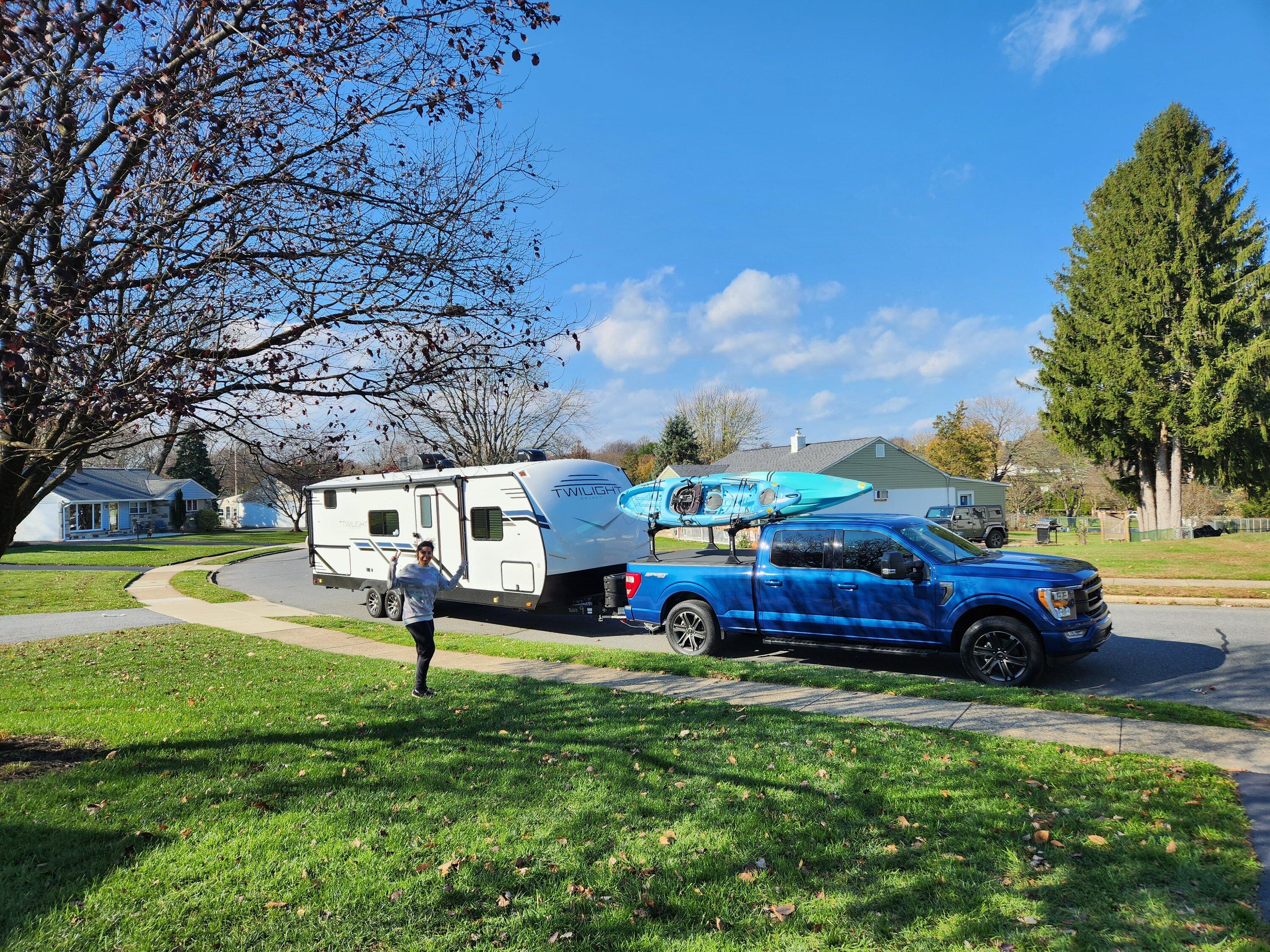 Ford F-150 MPG drop towing small trailer 20221118_123416