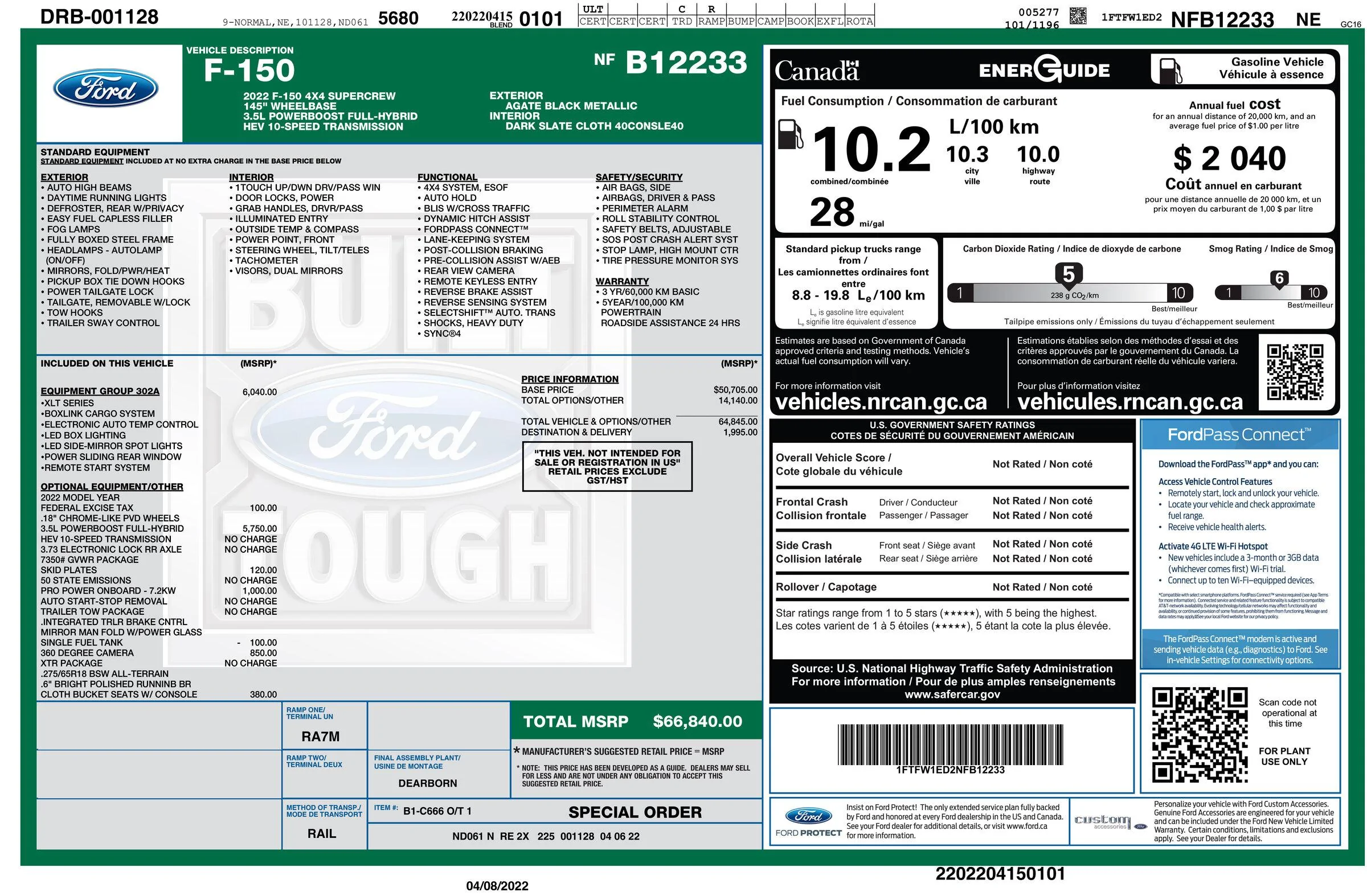 Ford F-150 4/4/22 Build Week Group 2022WSF150