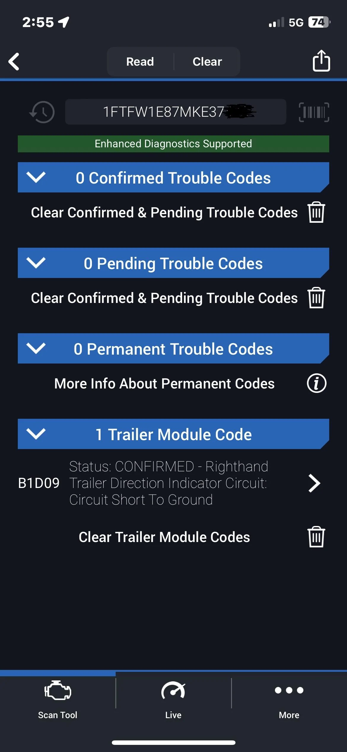 Ford F-150 "Trailer Brake Module Fault" Message Won't Go Away 2023-06-29 14.55.13 BlueDriver