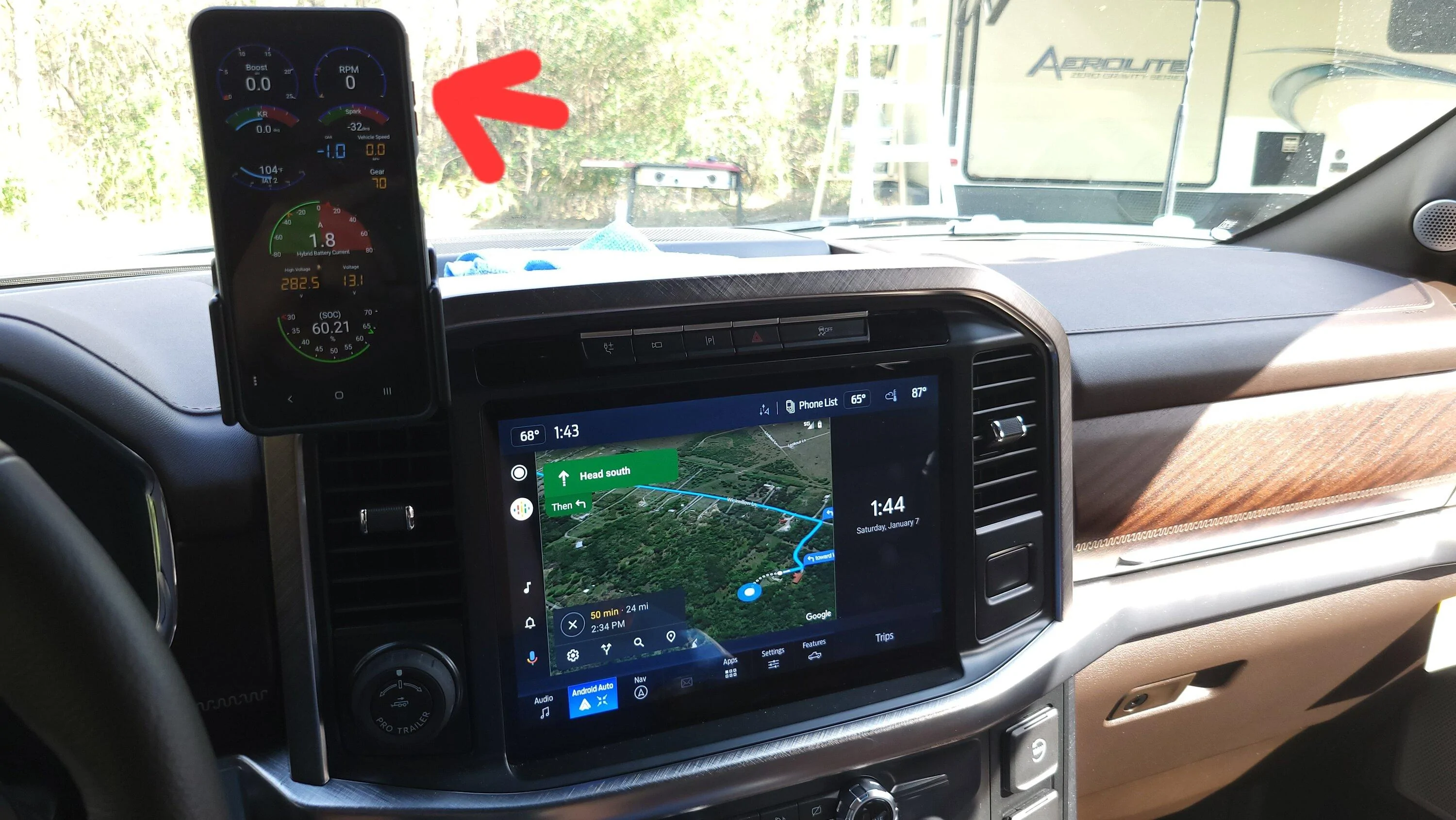 Ford F-150 Battery level on a powerboost 20230117_105555