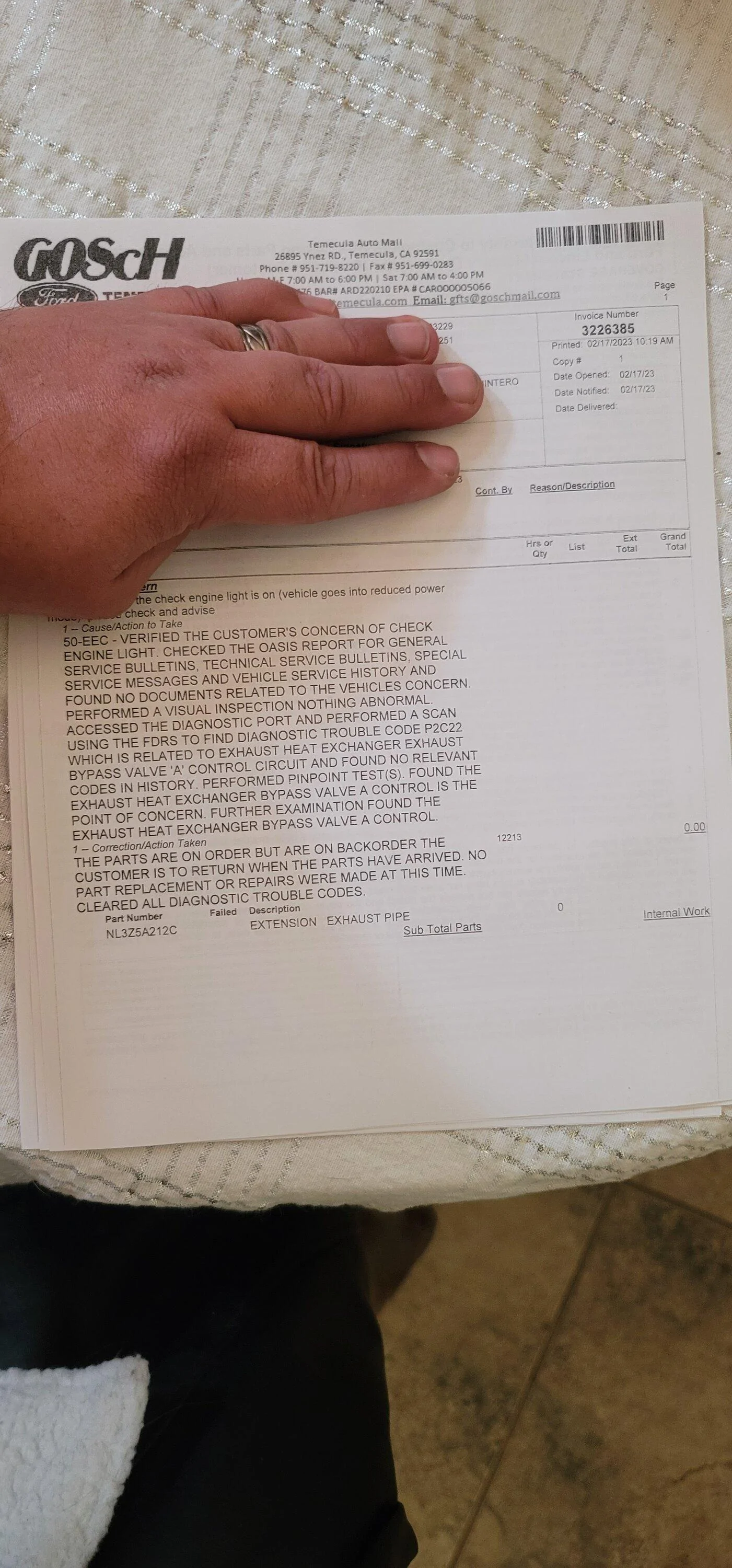 Ford F-150 Powerboost CEL P237C/Exhaust Heat Exchanger Leak Megathread 20230217_110243
