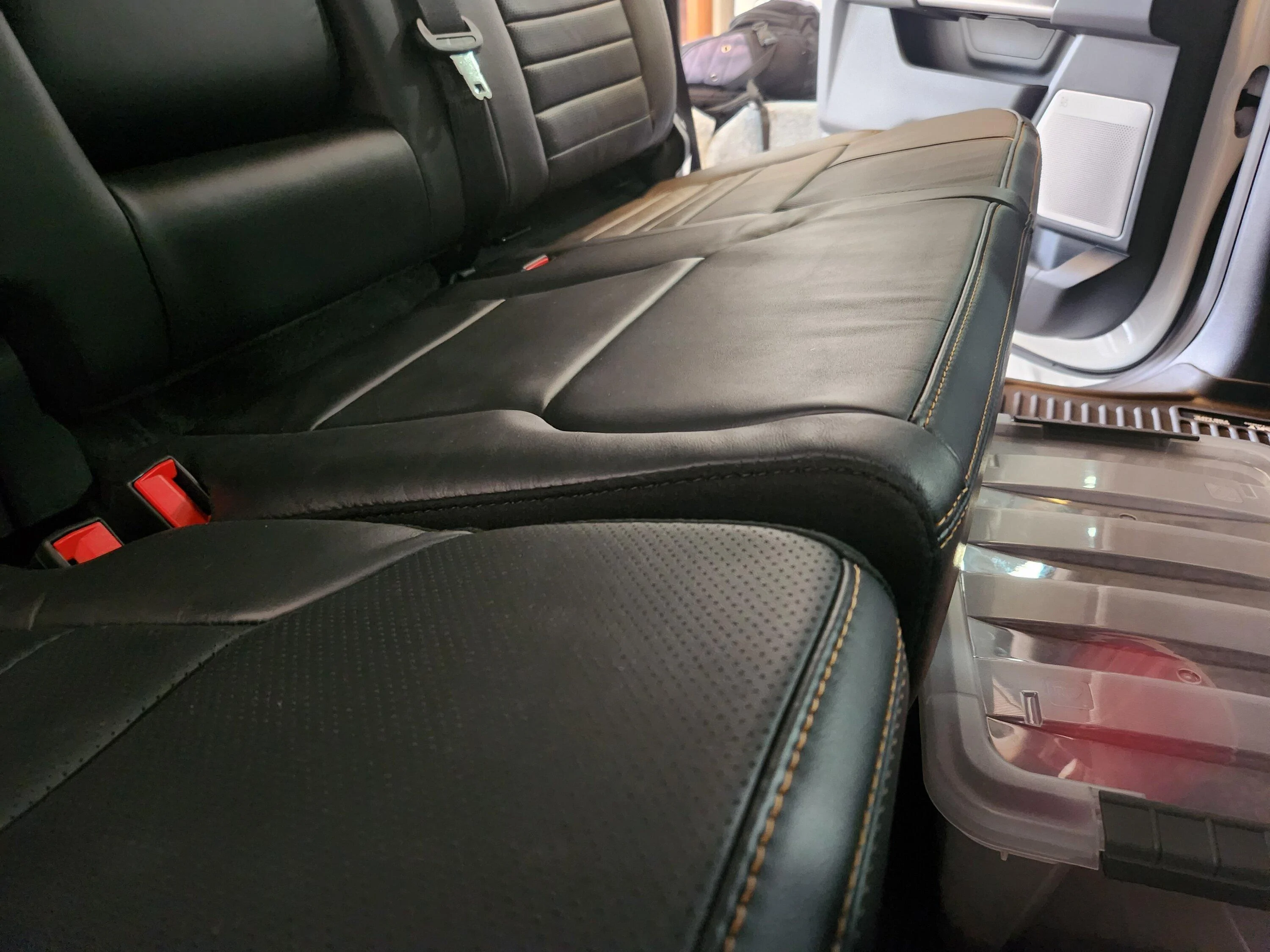Ford F-150 Super Crew Rear Seat Bottoms Unlevel 20230224_103020