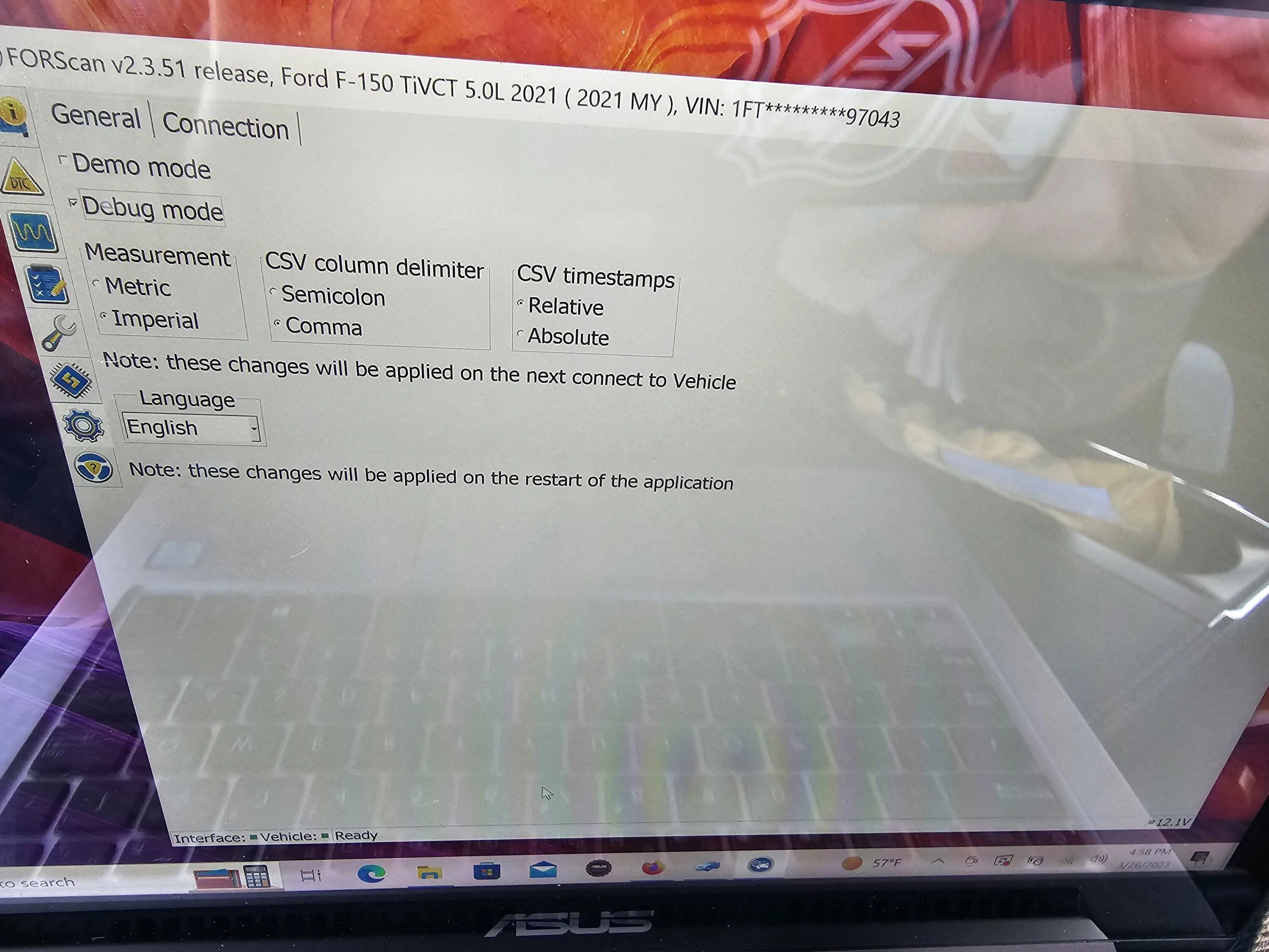 Ford F-150 Camera Calibration when upgrading side mirrors 20230326_165839