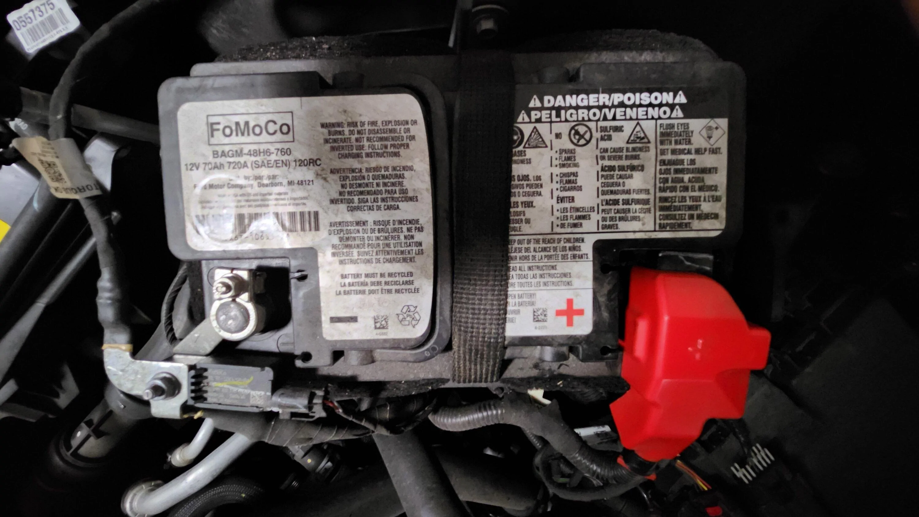 Ford F-150 2021 f150 2.7 replace battery 20230420_183515