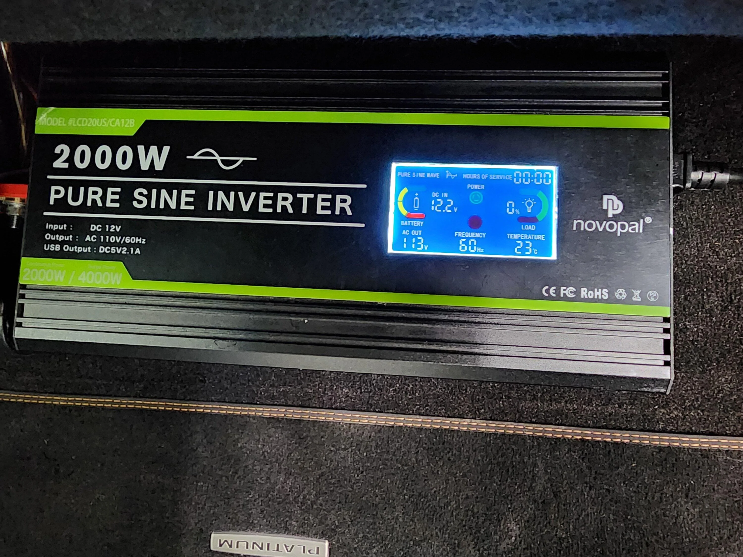 Ford F-150 installed a real 2k power inverter 20230514_190617