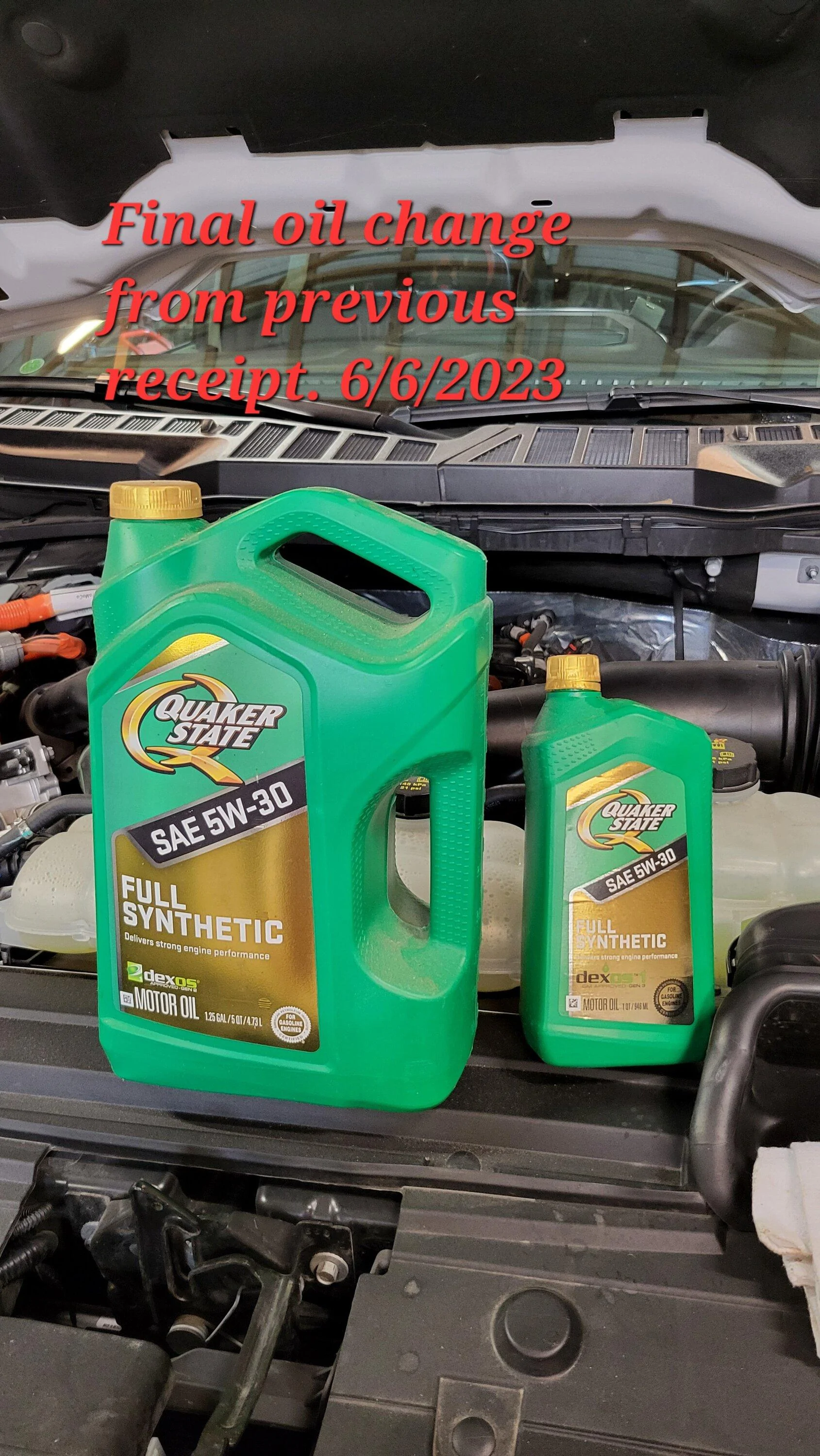 Ford F-150 Dealer Oil Change - MC Blend or Synthetic 20230606_173852