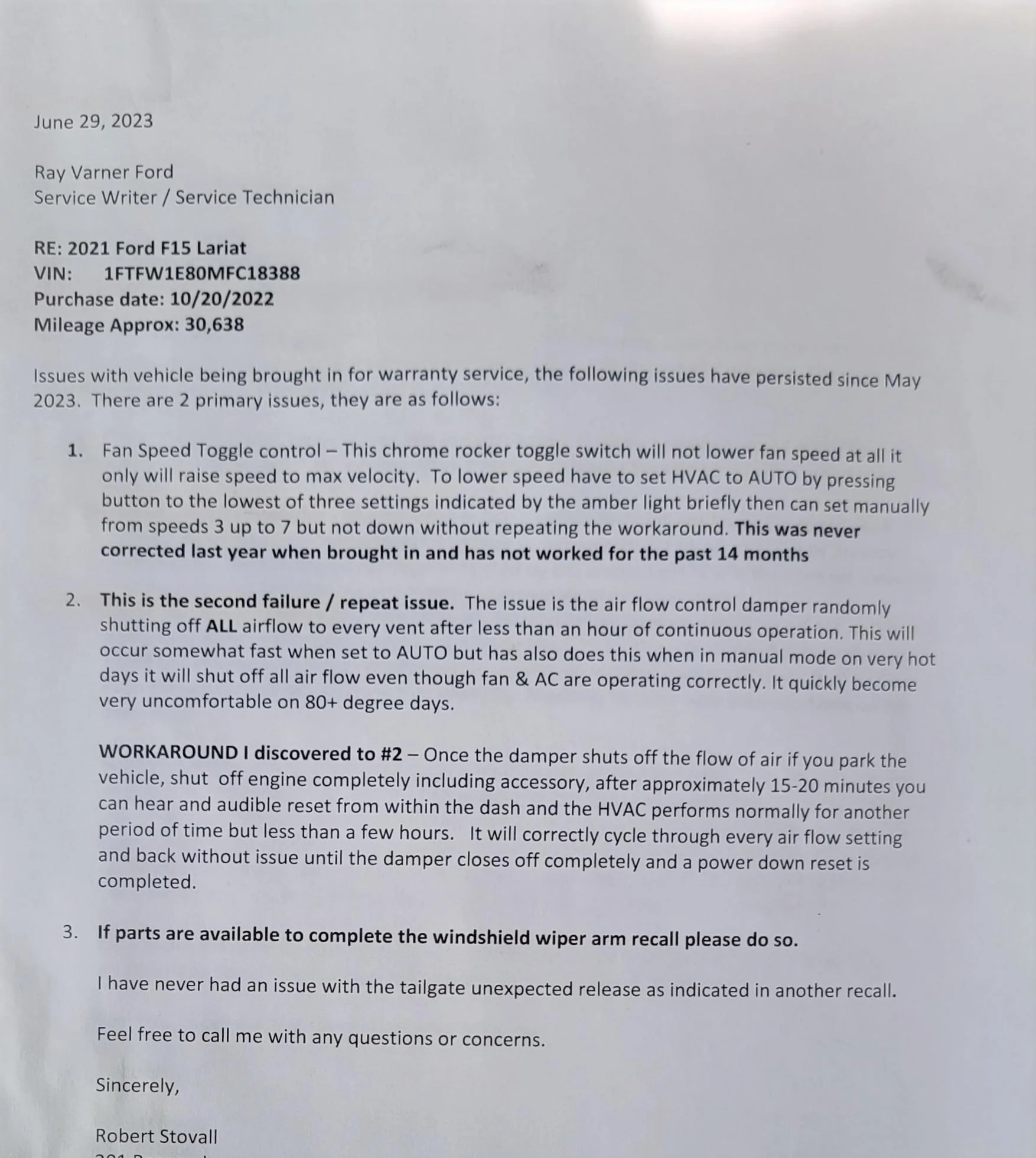 Ford F-150 Air Conditioning quit working/ blowing 20230826_113350