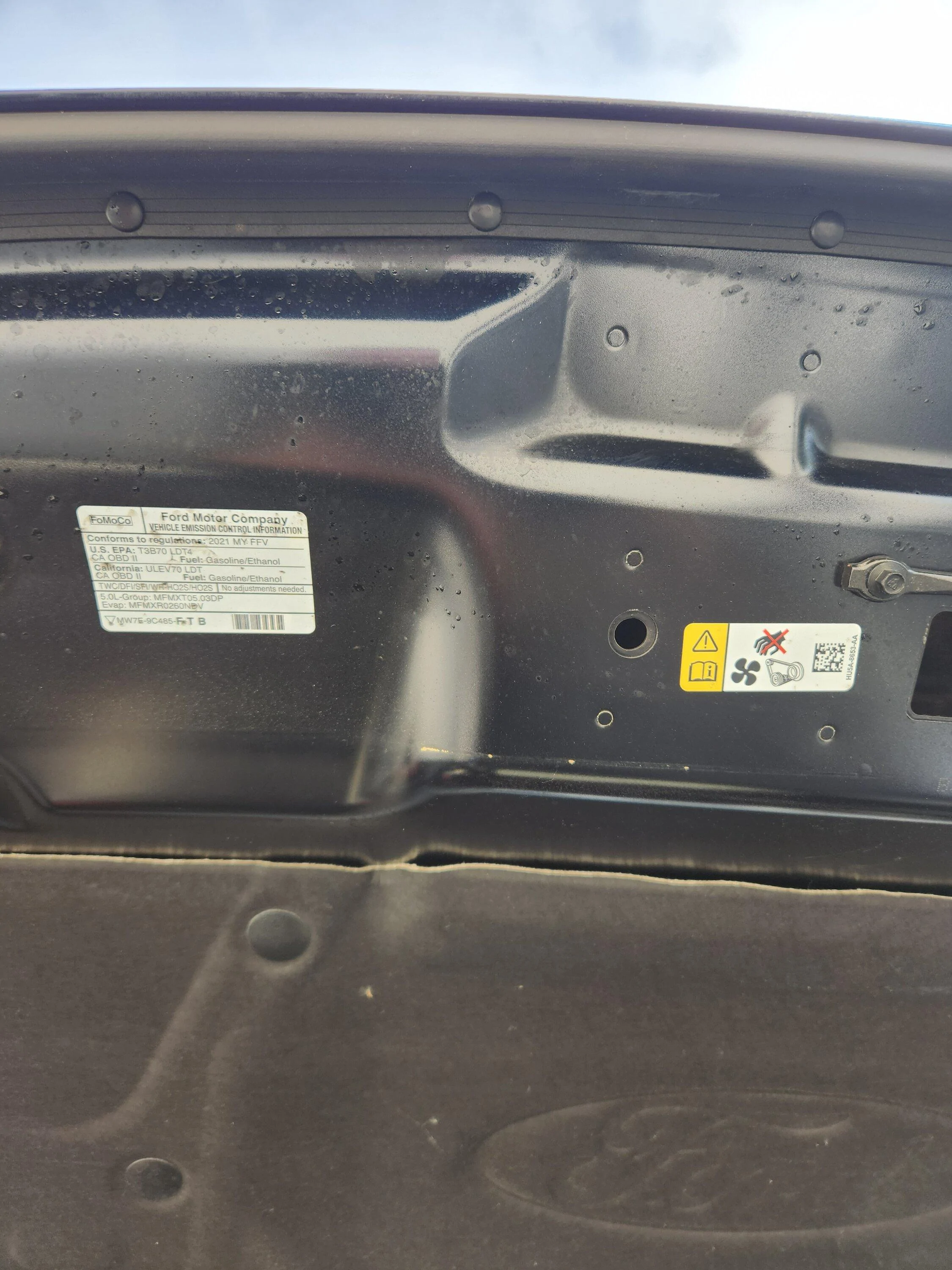Ford F-150 Underside hood stickers 2021? 20230928_084041