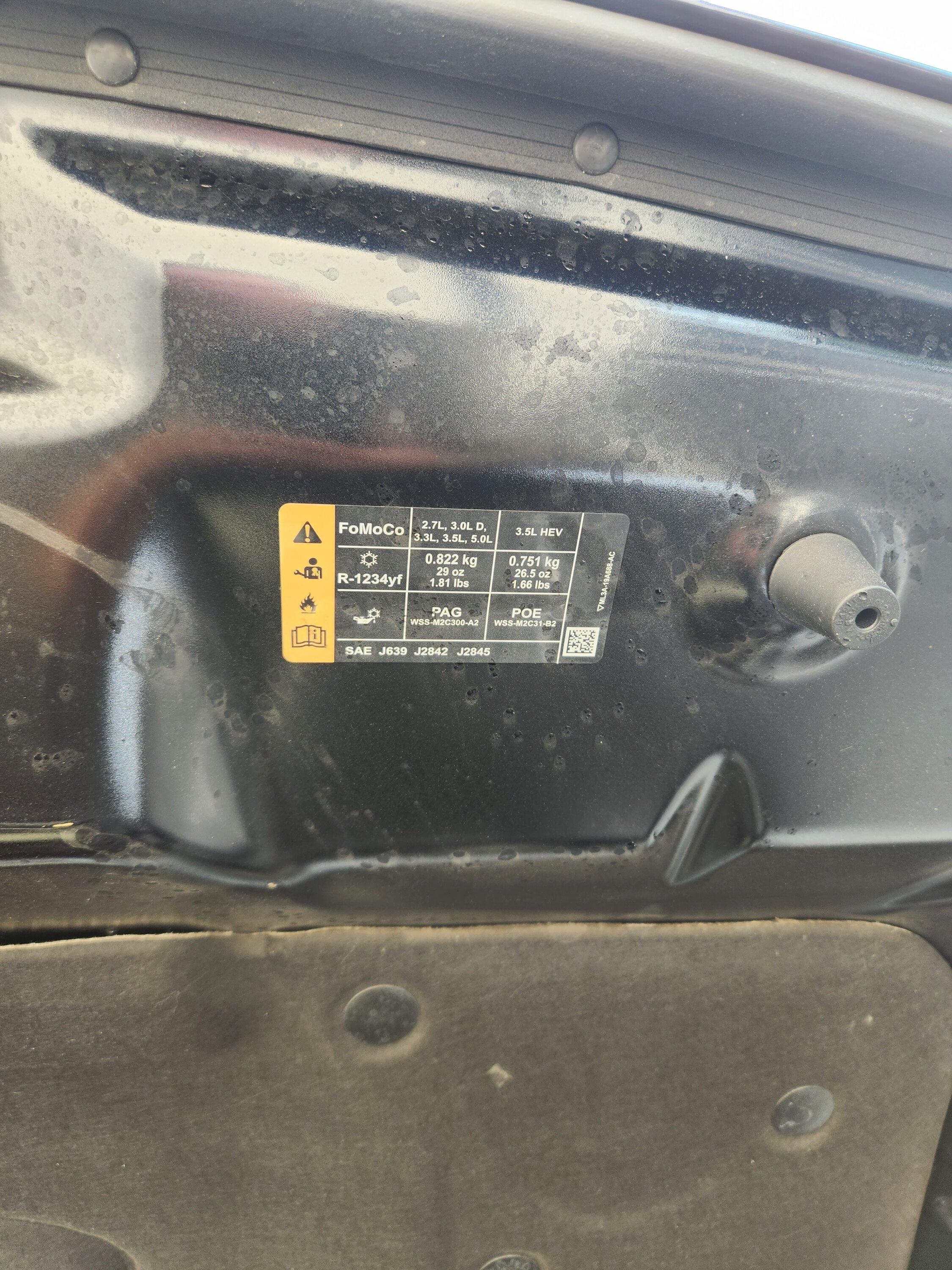 Ford F-150 Underside hood stickers 2021? 20230928_084047