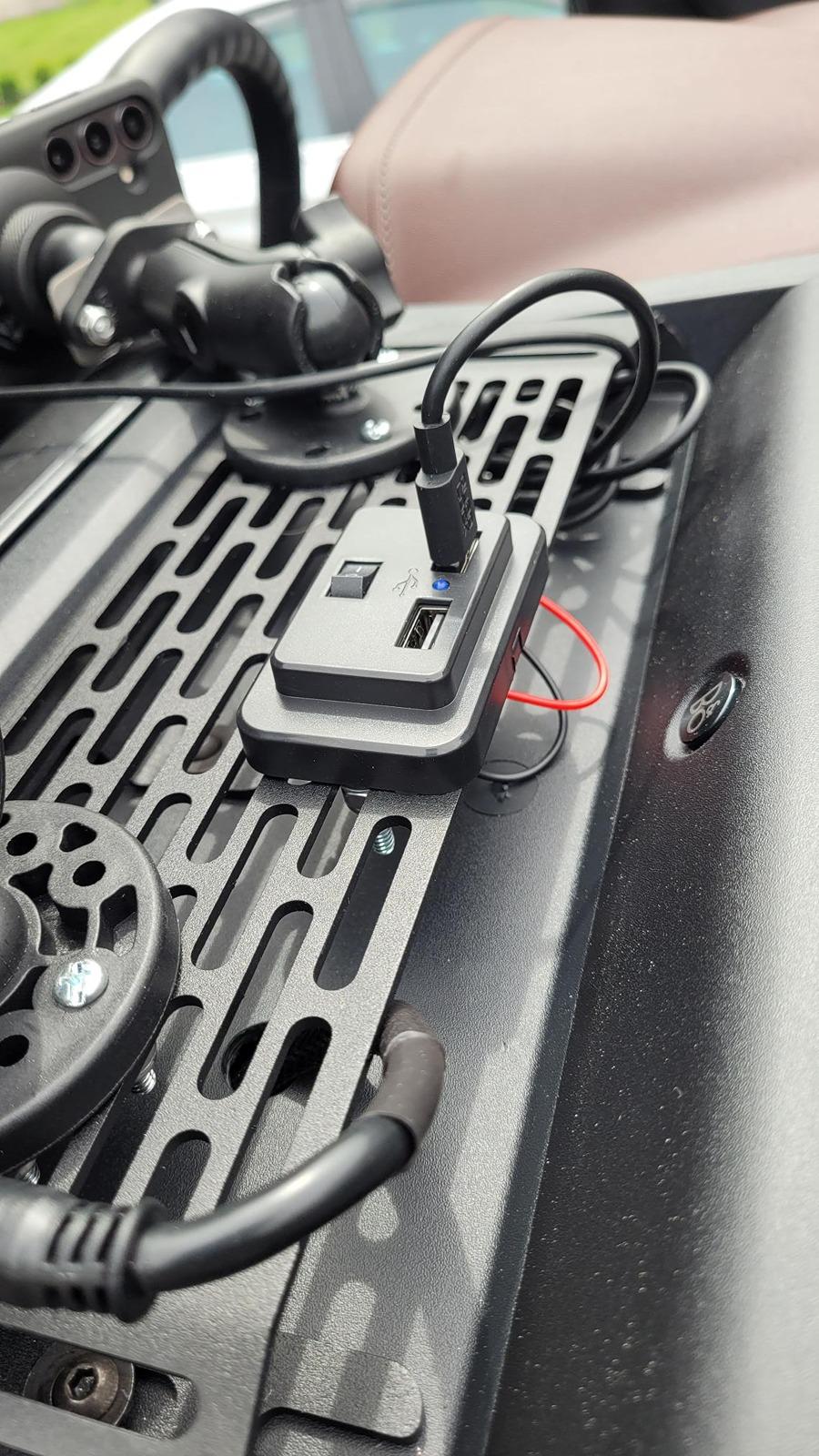 Ford F-150 Is there a way to run a usb cable through the dash easily? 20240514_135029