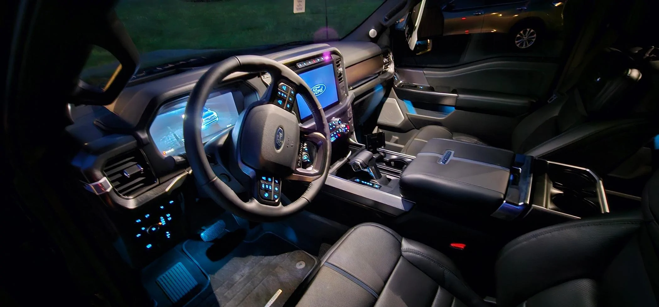 Ford F-150 Finally!  Antimatter Blue 2024 F-150 Platinum with PAT 20240619_220051
