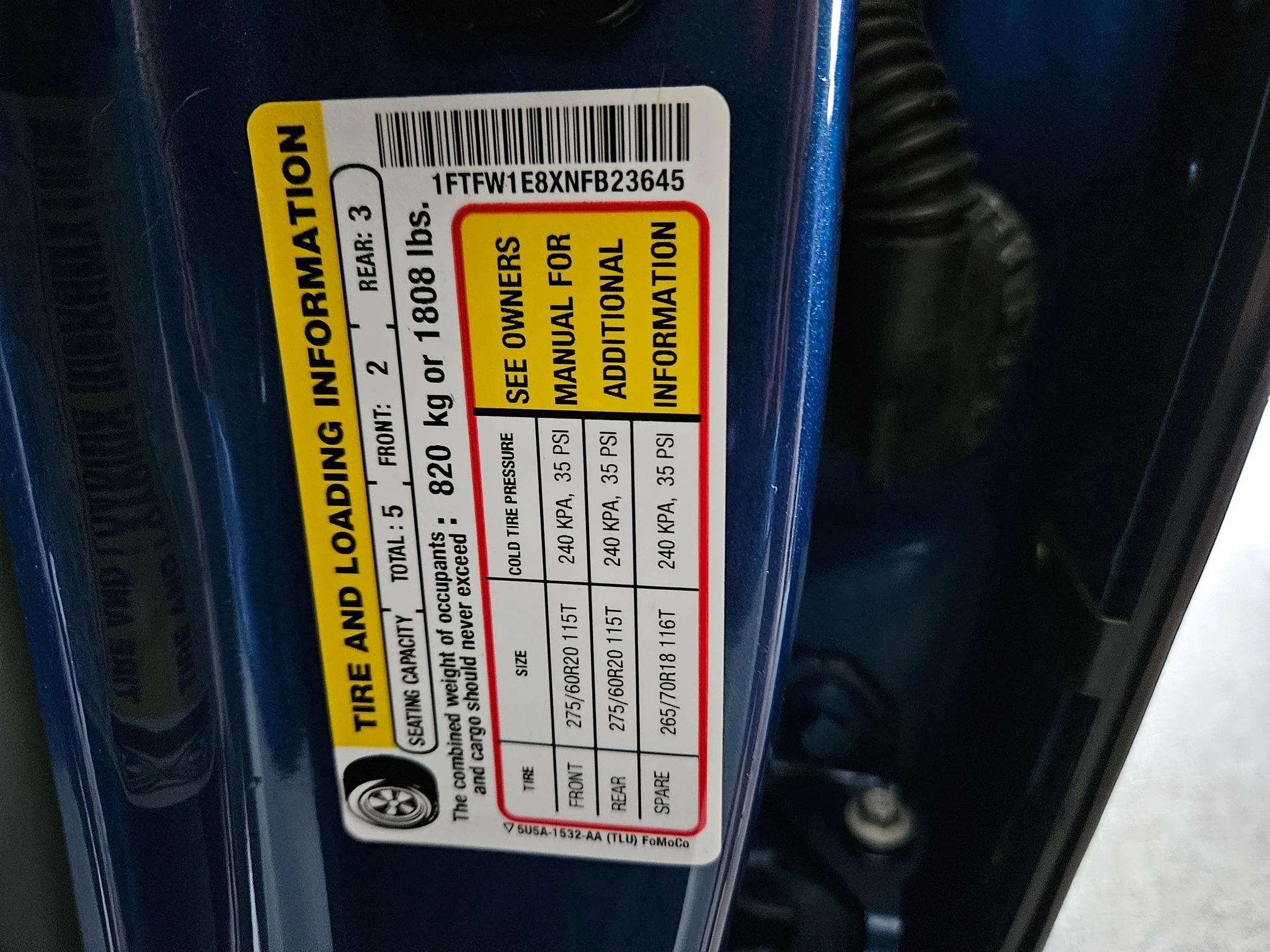 Ford F-150 Payload on a 6.5 Foot Bed XLT vs Lariat 20240623_163753