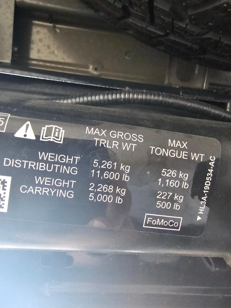 Ford F-150 Payload vs Max Tow 20240707_204725