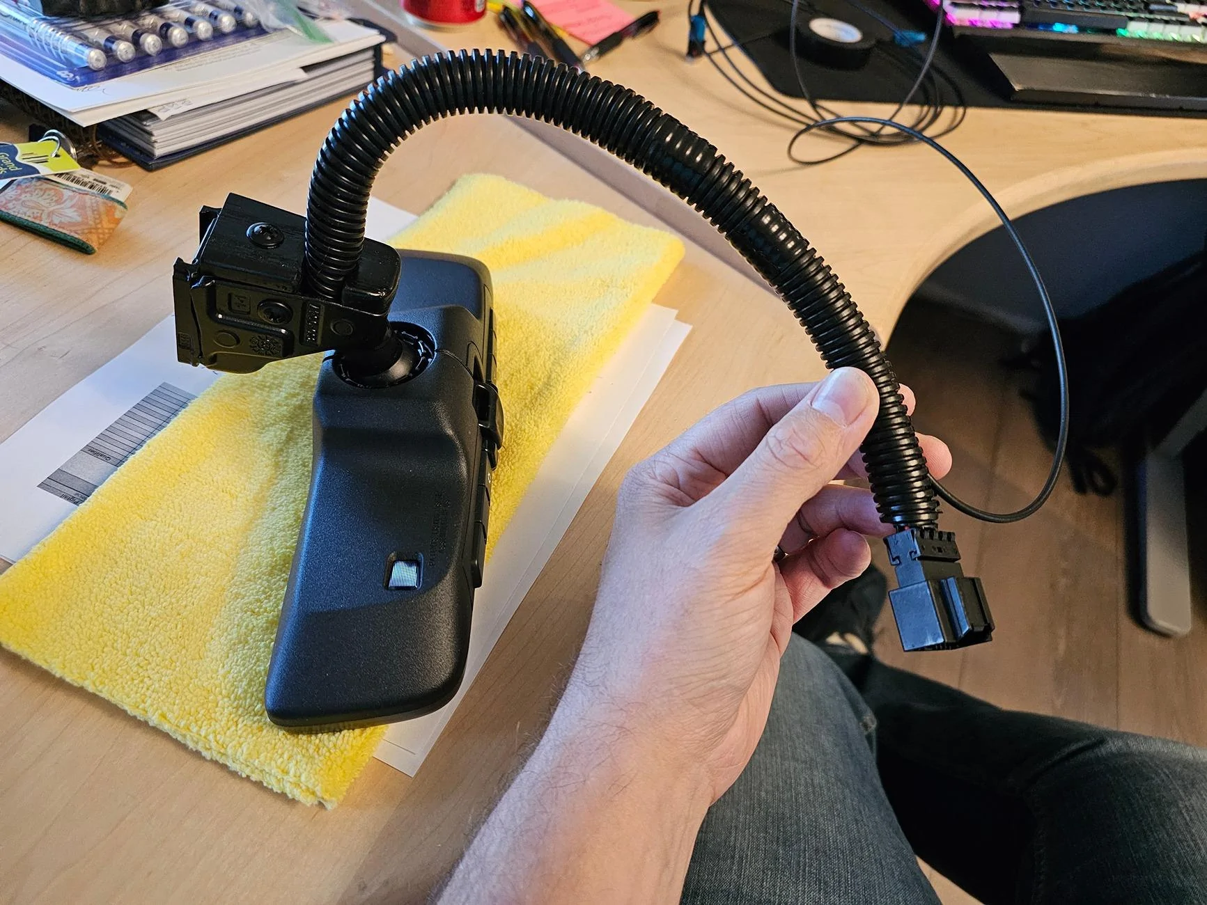 Ford F-150 Installed a digital rear view mirror 20240808_164256