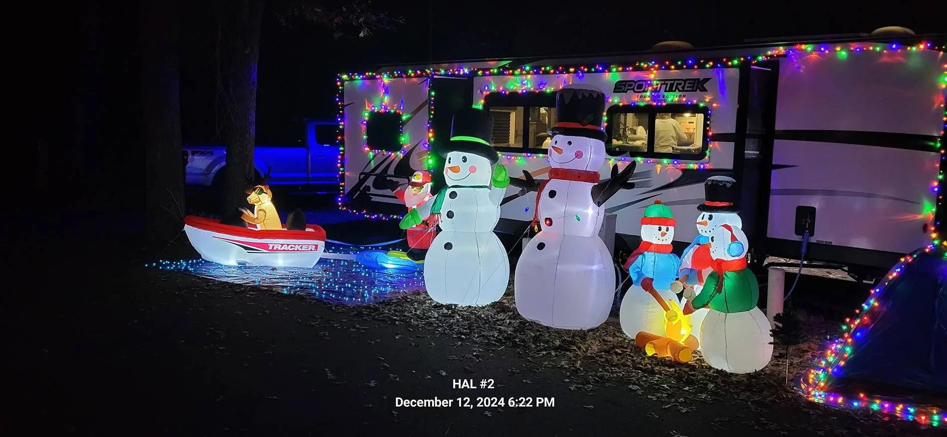 Ford F-150 Tyler texas state park christmas lights 20241212_182238