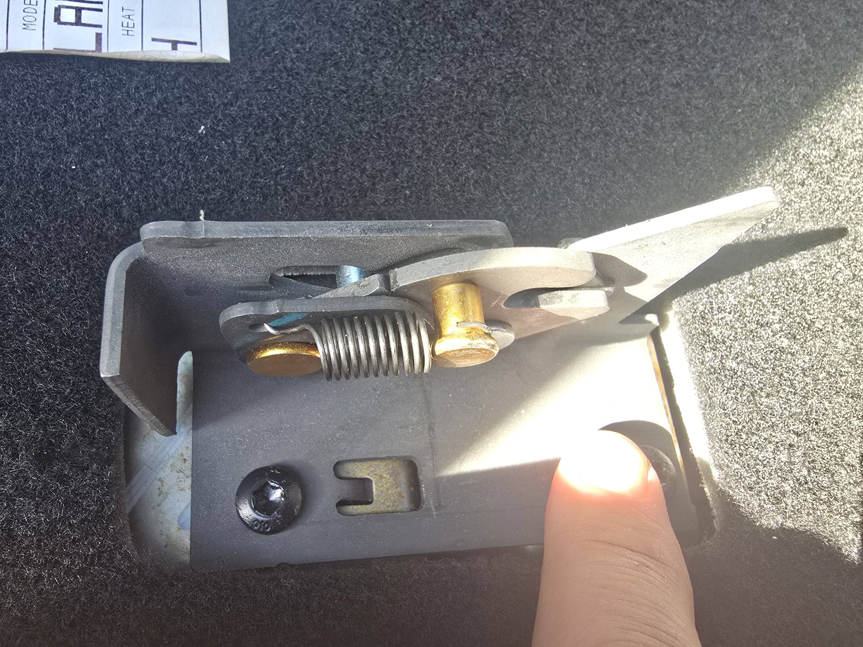 Ford F-150 Driver's rear seat latch 20250314_121246