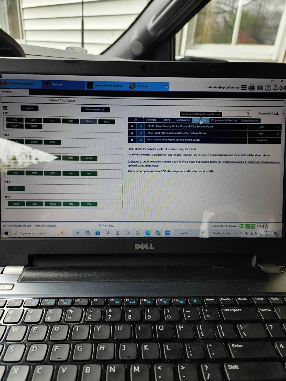 Ford F-150 ECU module programming guide using FDRS 20250413_125050