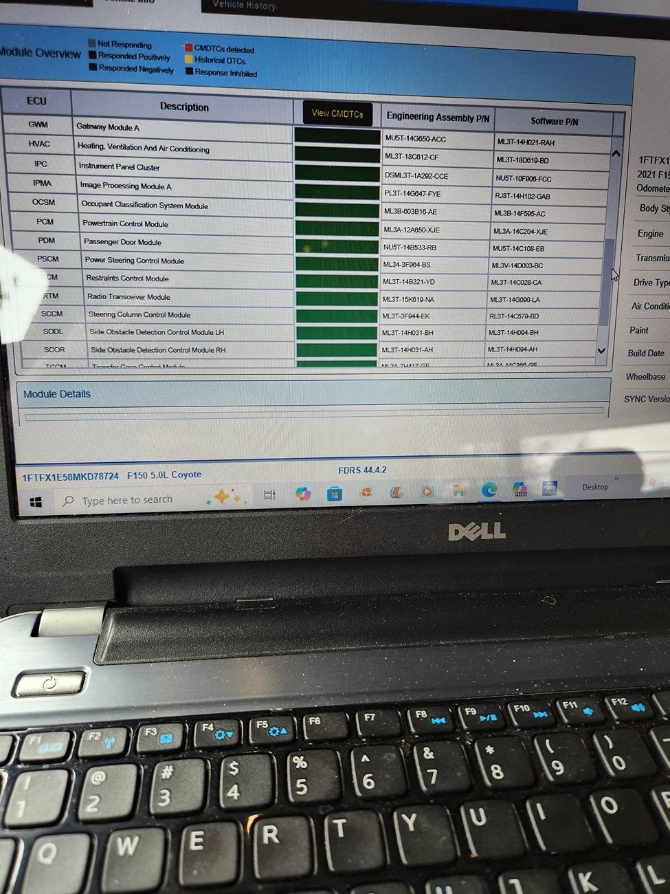 Ford F-150 ECU module programming guide using FDRS 20250413_130619