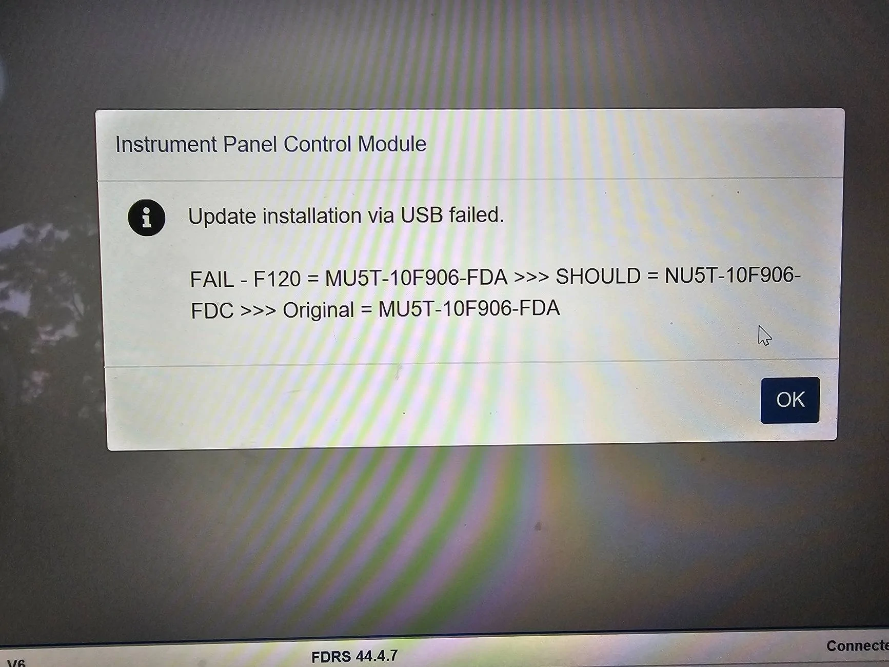 Ford F-150 FDRS USB 0 Error for IPC module can't get past help 20250620_210752