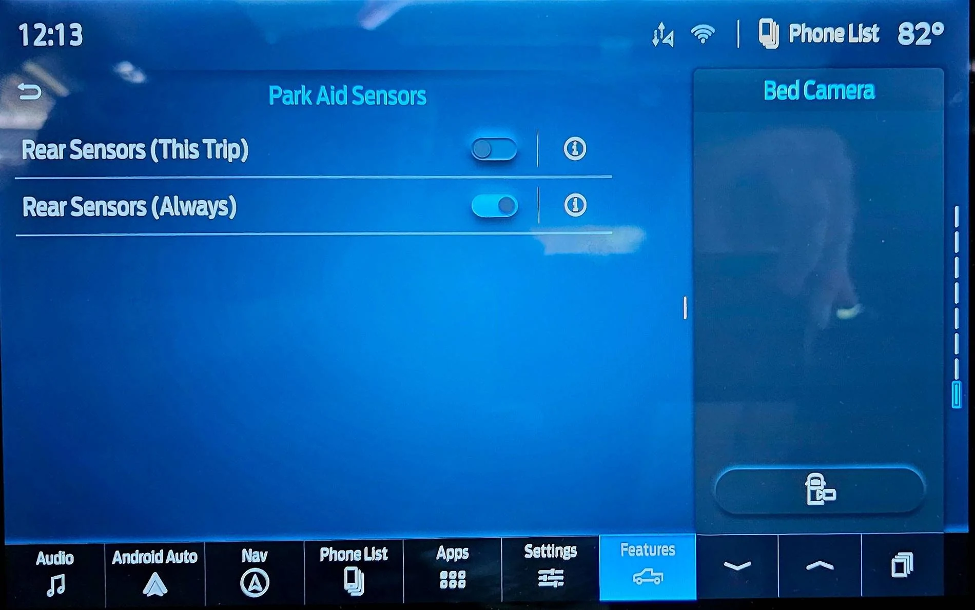 Ford F-150 Rear Parking Aid and Camera View 20250704_121342