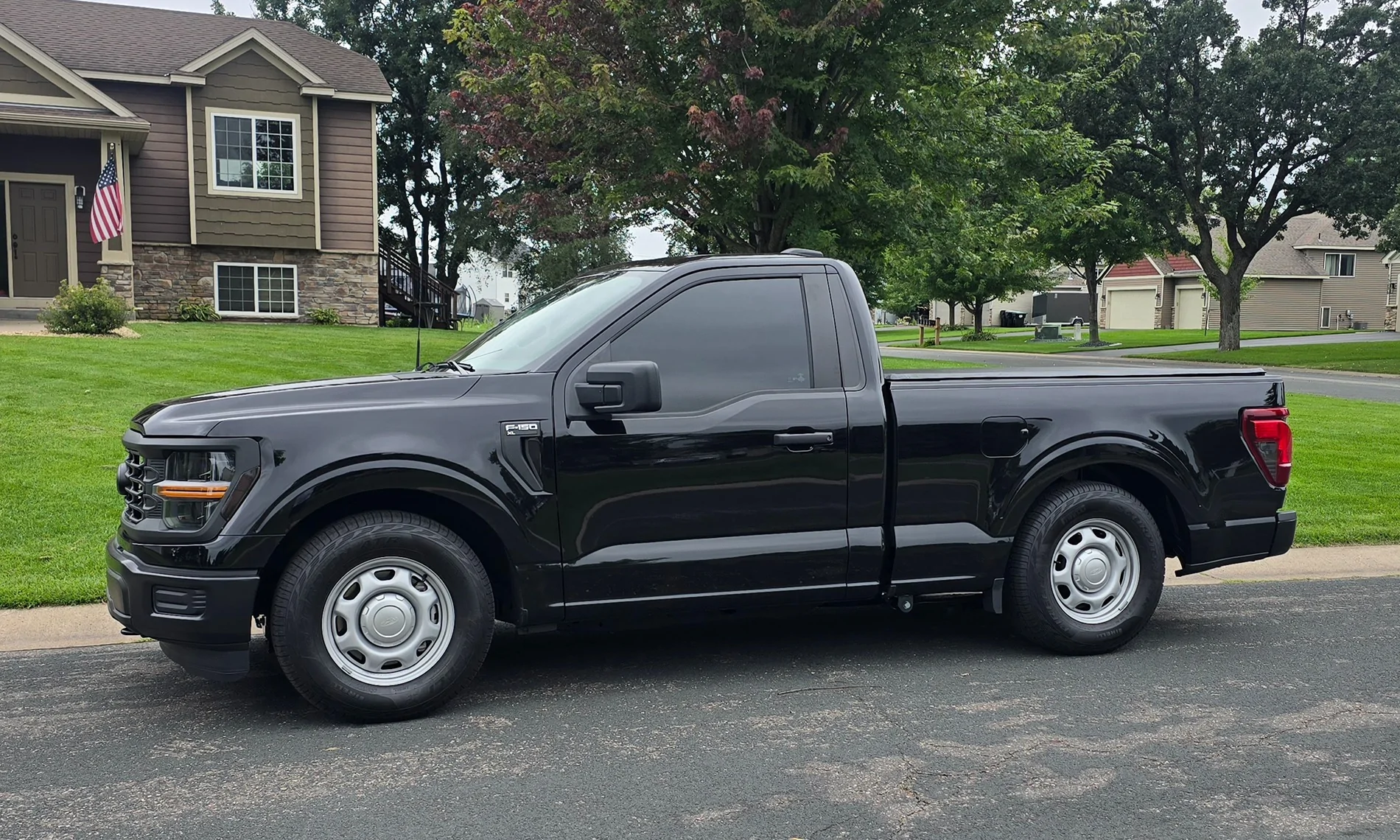 Ford F-150 Maxtrac 3"/5" lowering kit installed. Kind of.. 20250822_123846