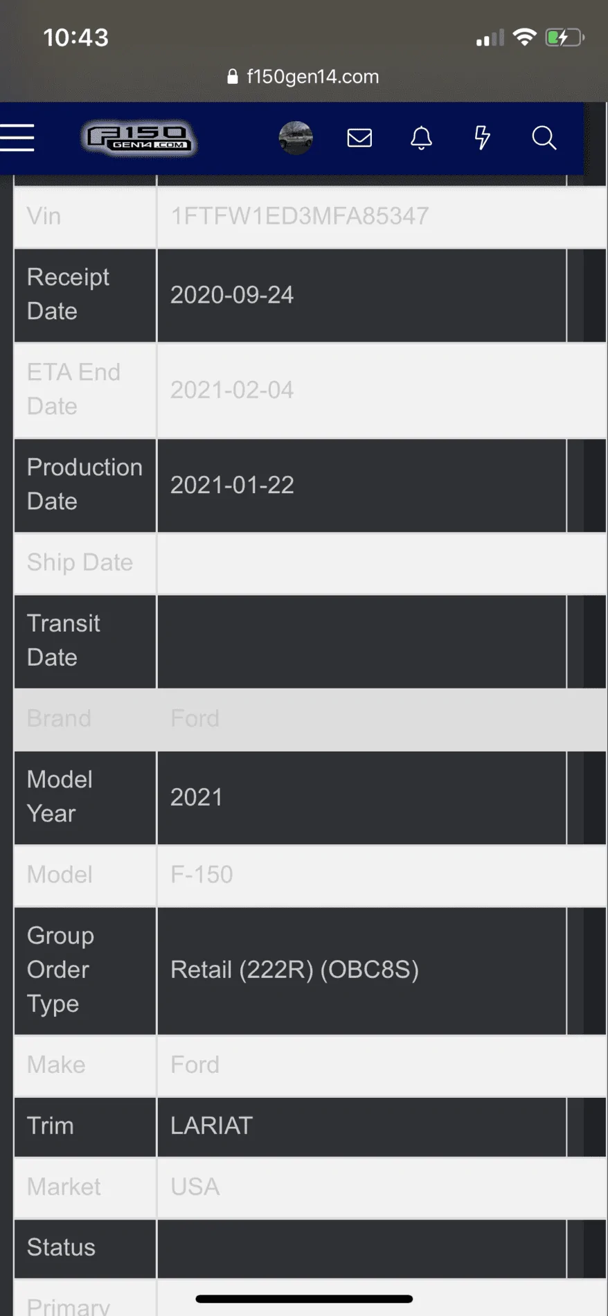 Ford F-150 Estimate arrival 2068276A-D460-4FDC-BDBB-004D634B985D