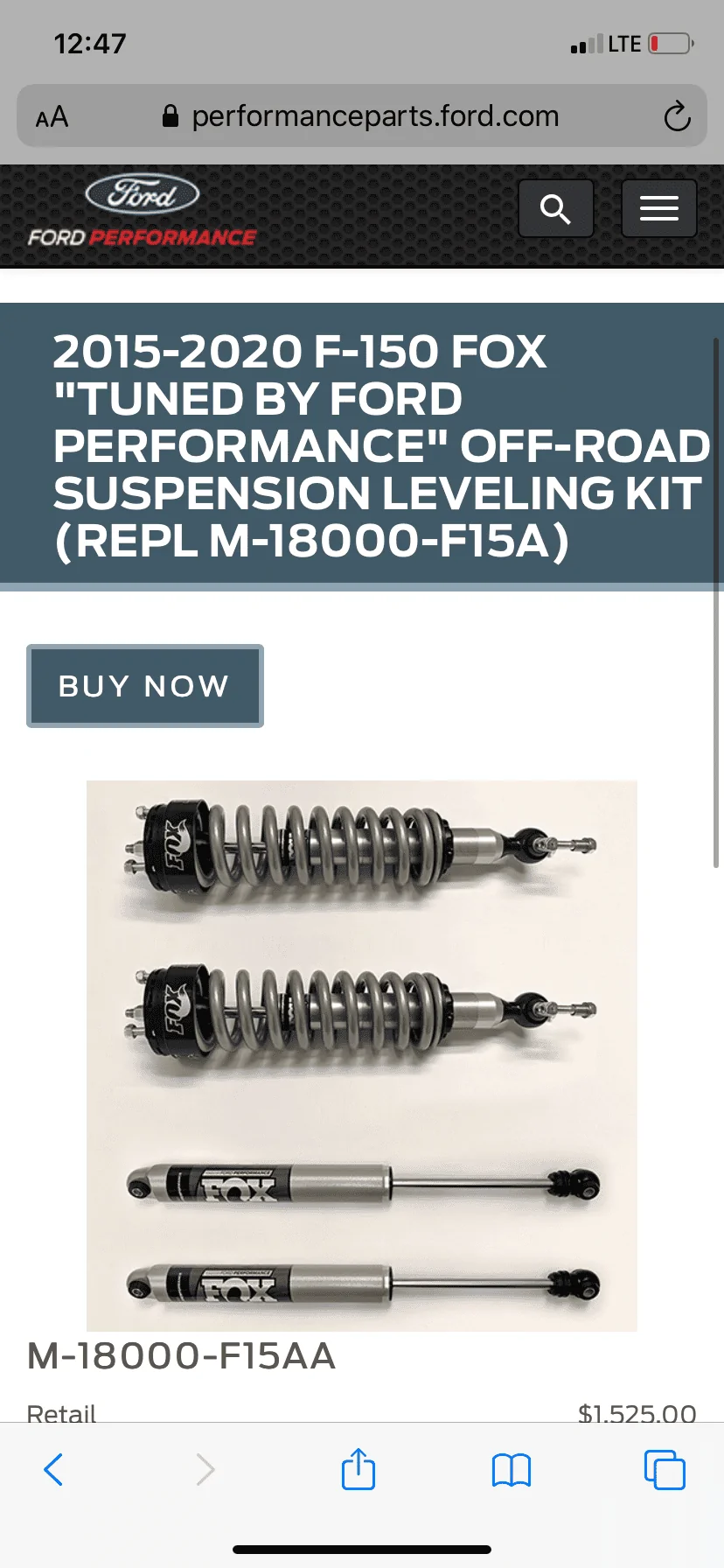 Ford F-150 Ford Performance factory leveling kit? 29ACD66C-4371-4252-BDFF-0DE7AC46B662