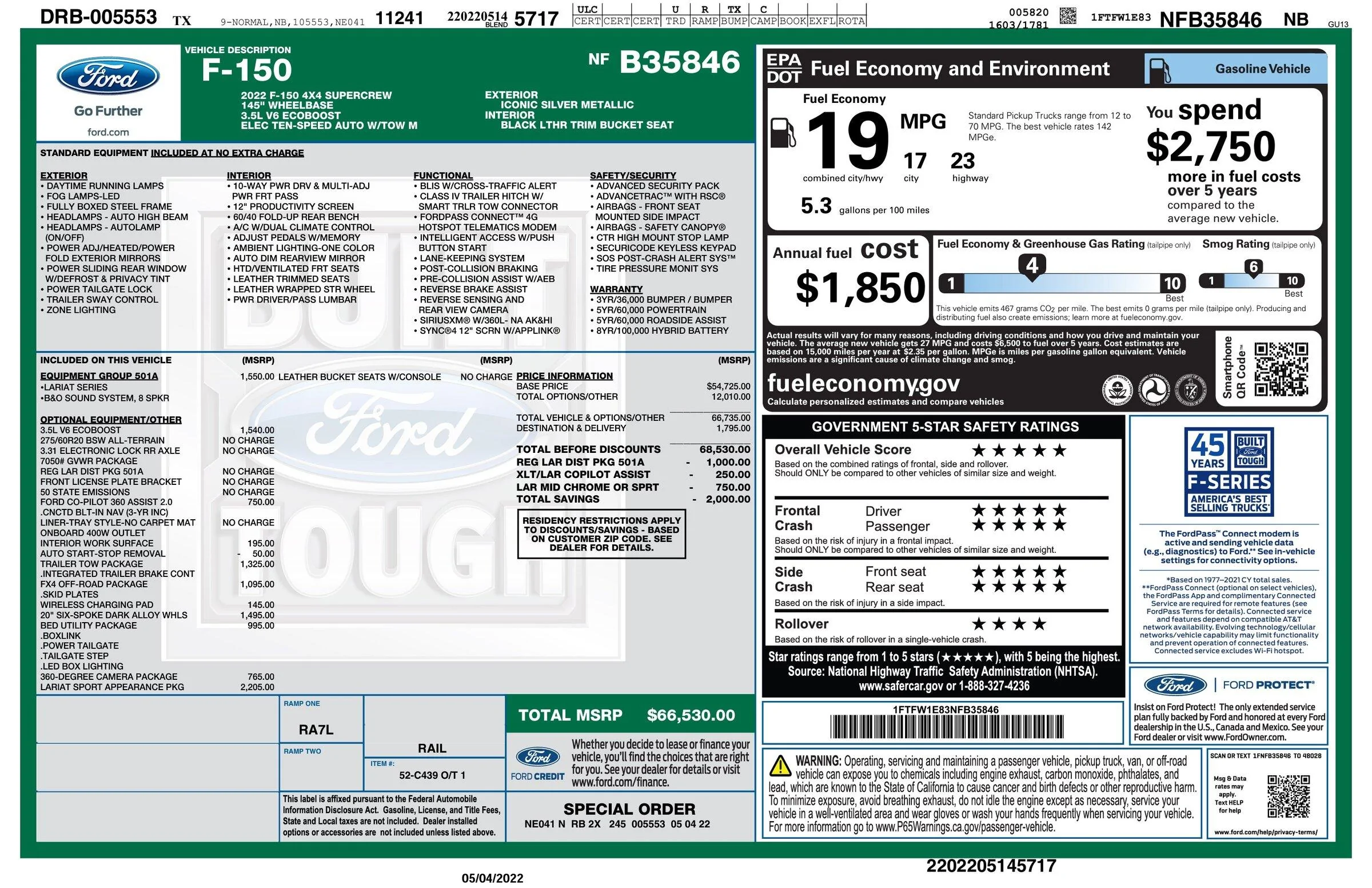 Ford F-150 05/09/22 Build week 2D199D46-69BF-4667-A1D4-07D5EDA3E284
