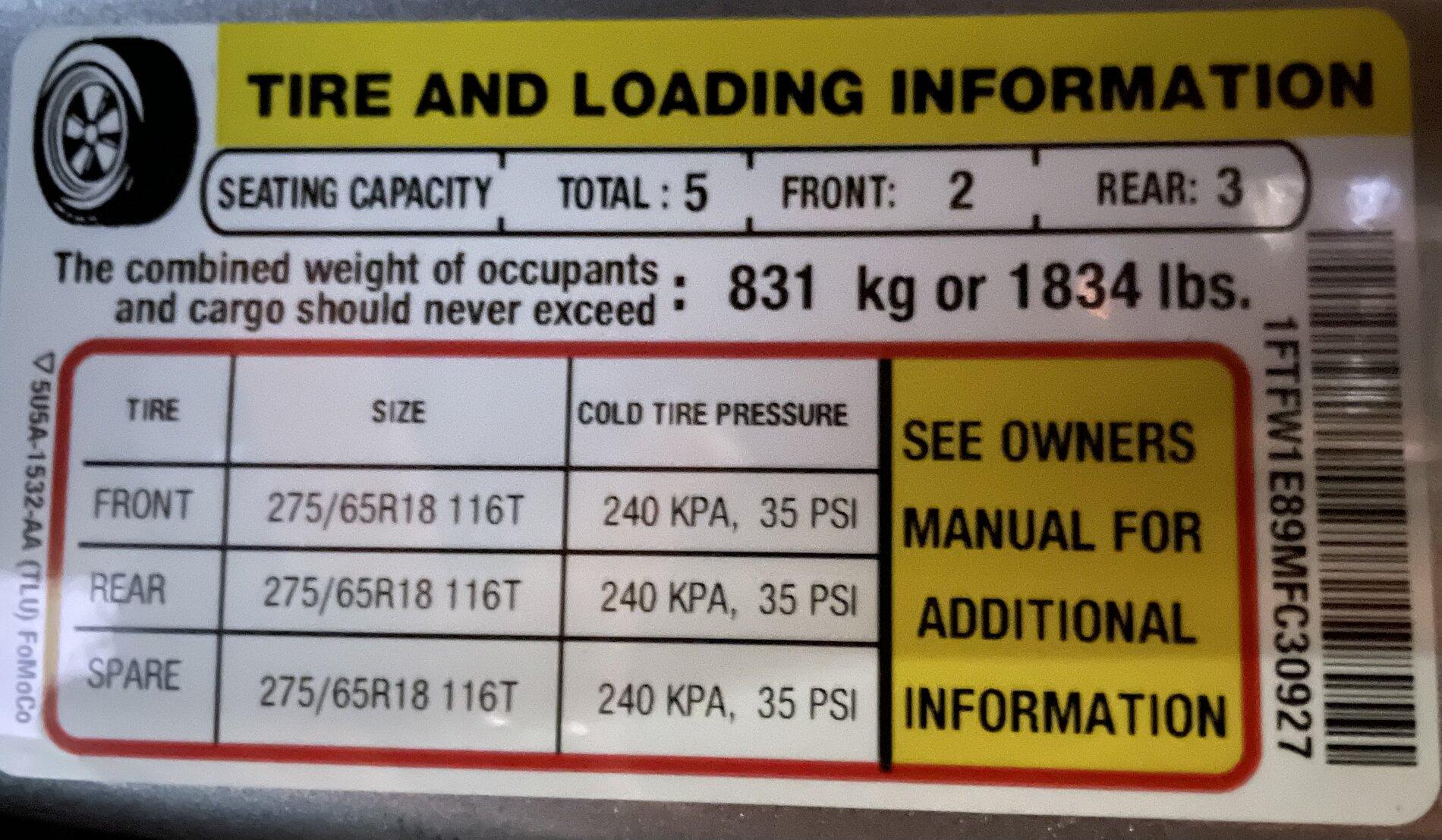 Ford F-150 2021 F-150 Payload Stickers 2F8809BA-70A6-4E45-950A-4E6DC39028A5