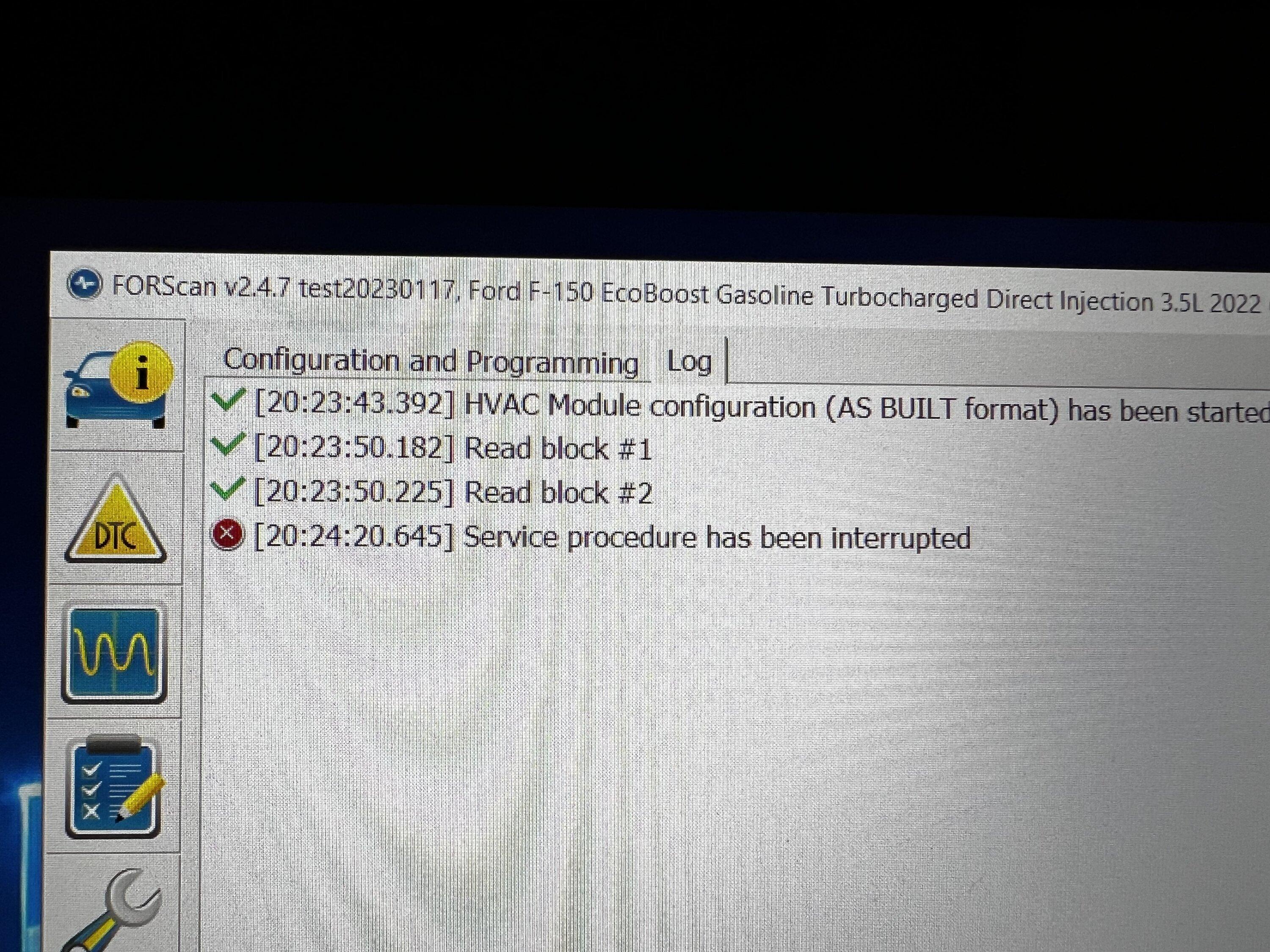 Ford F-150 HVAC module programming error 31BDDA7A-B354-411F-B8D2-2D14CE3DAAFA