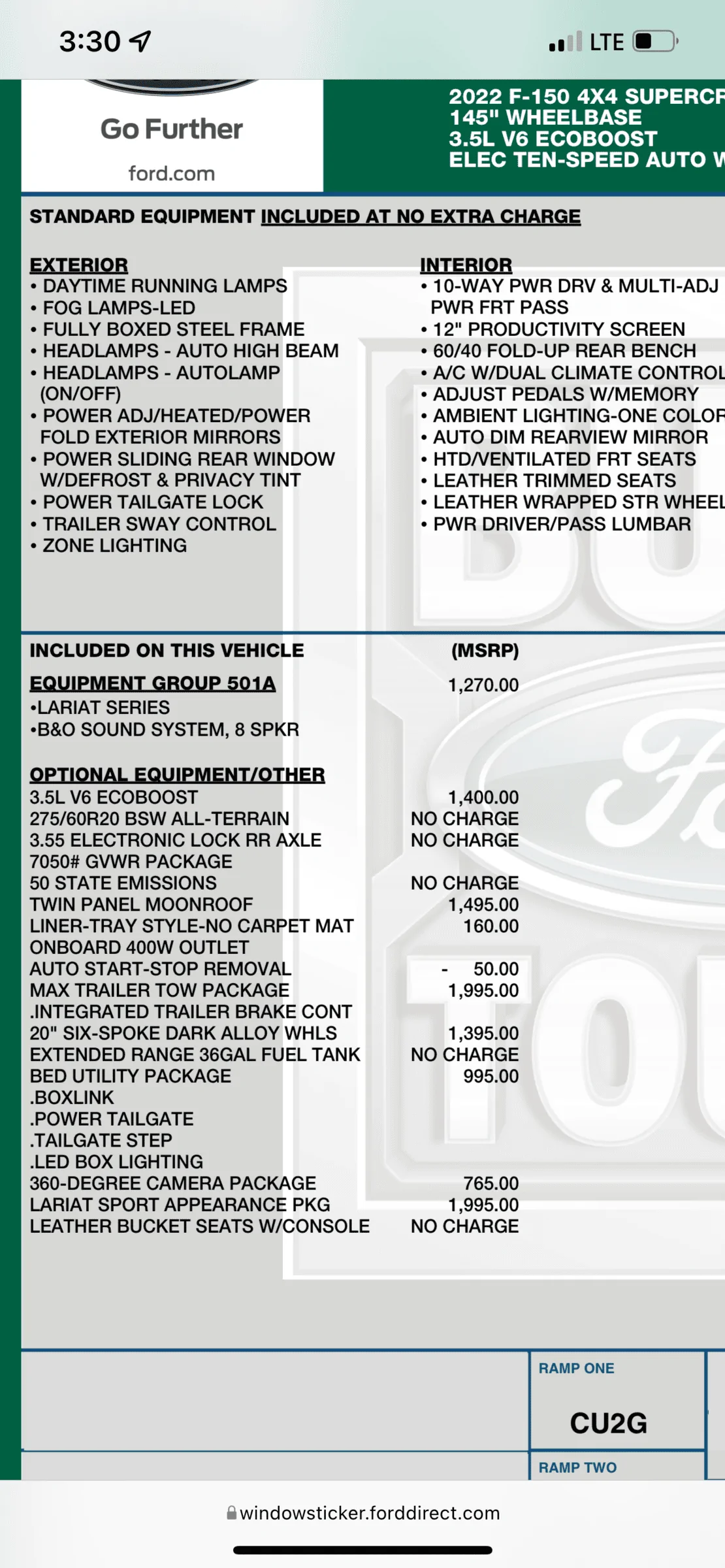 Ford F-150 01/17/2022 Build Week Group 3405F282-20BB-4BC0-A87A-C9E6538046AC