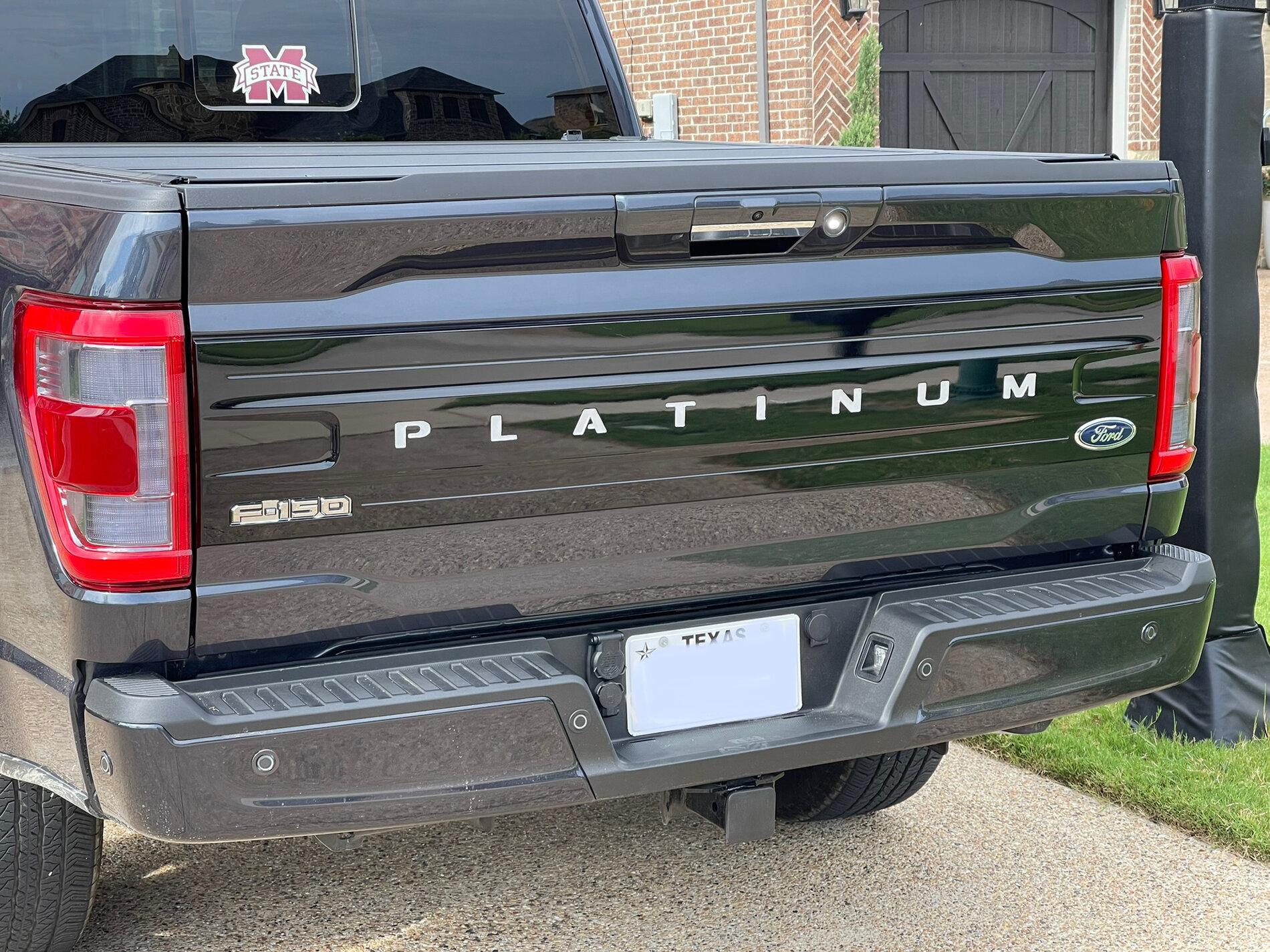 Ford F-150 Platinum Tailgate Plate Wrap 35236AEB-1E22-4C85-ABB9-2F488F838F9D
