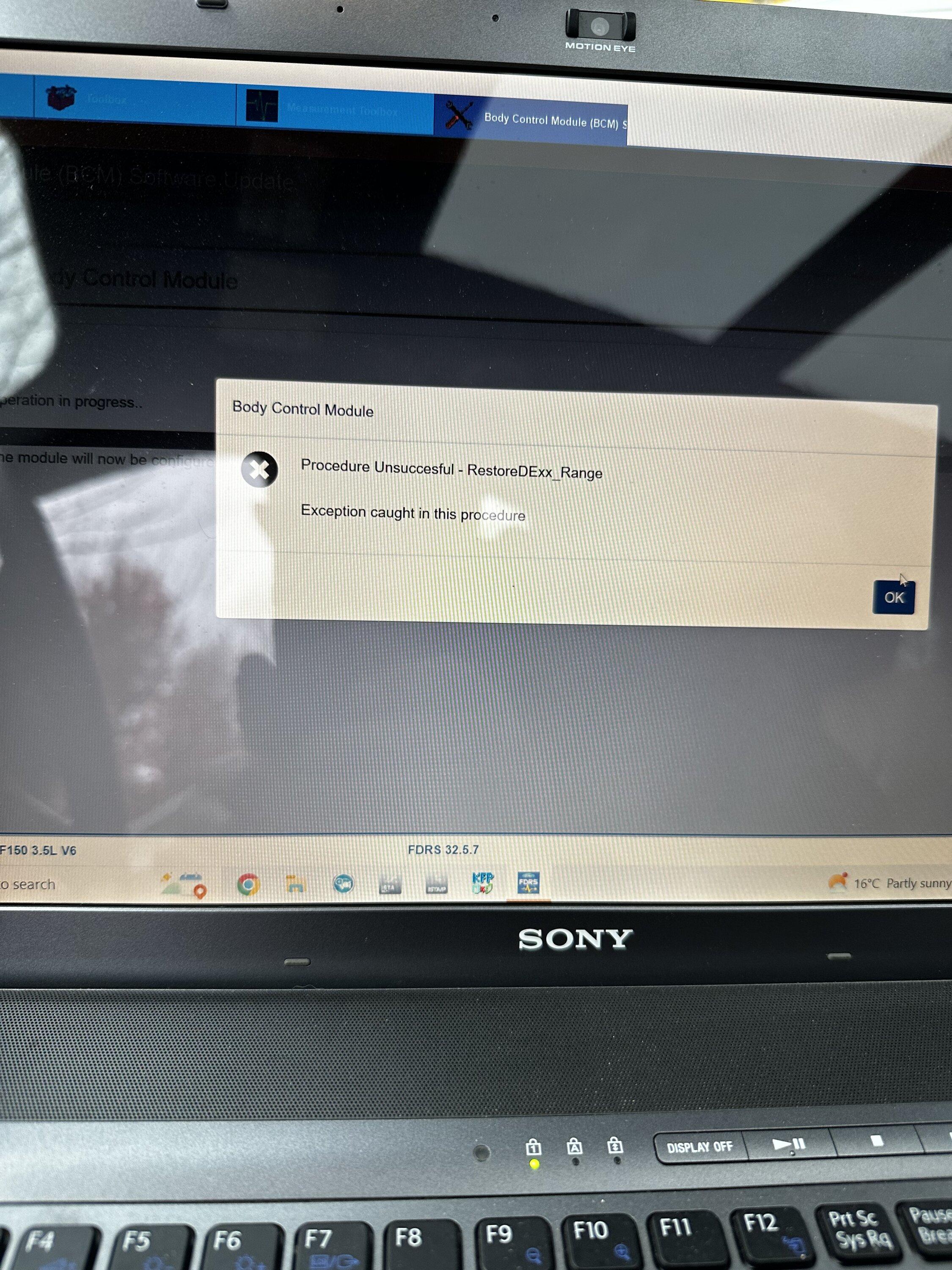 Ford F-150 ECU module programming guide using FDRS 359A2872-2644-4AE1-923C-26146BEF60D5