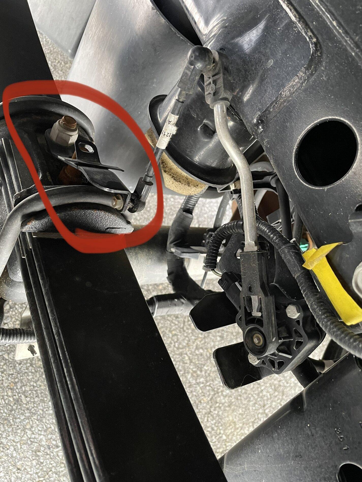 Ford F-150 Unknown bracket on DS rear axle 49011097-115A-4C90-8061-777EC8046BA2